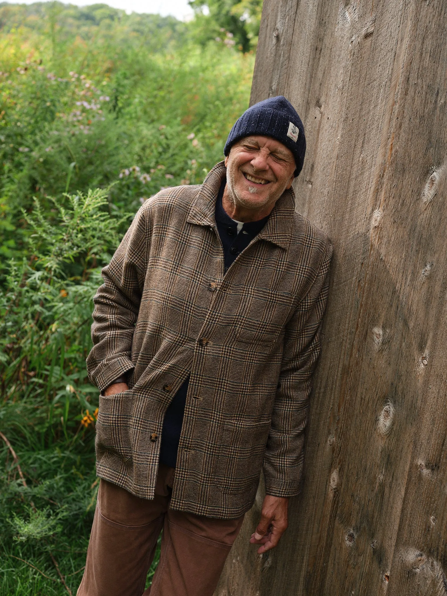 Wool French Workman’s Jacket in Glen Plaid sold by Quaker Marine Supply product image thumbnail 2