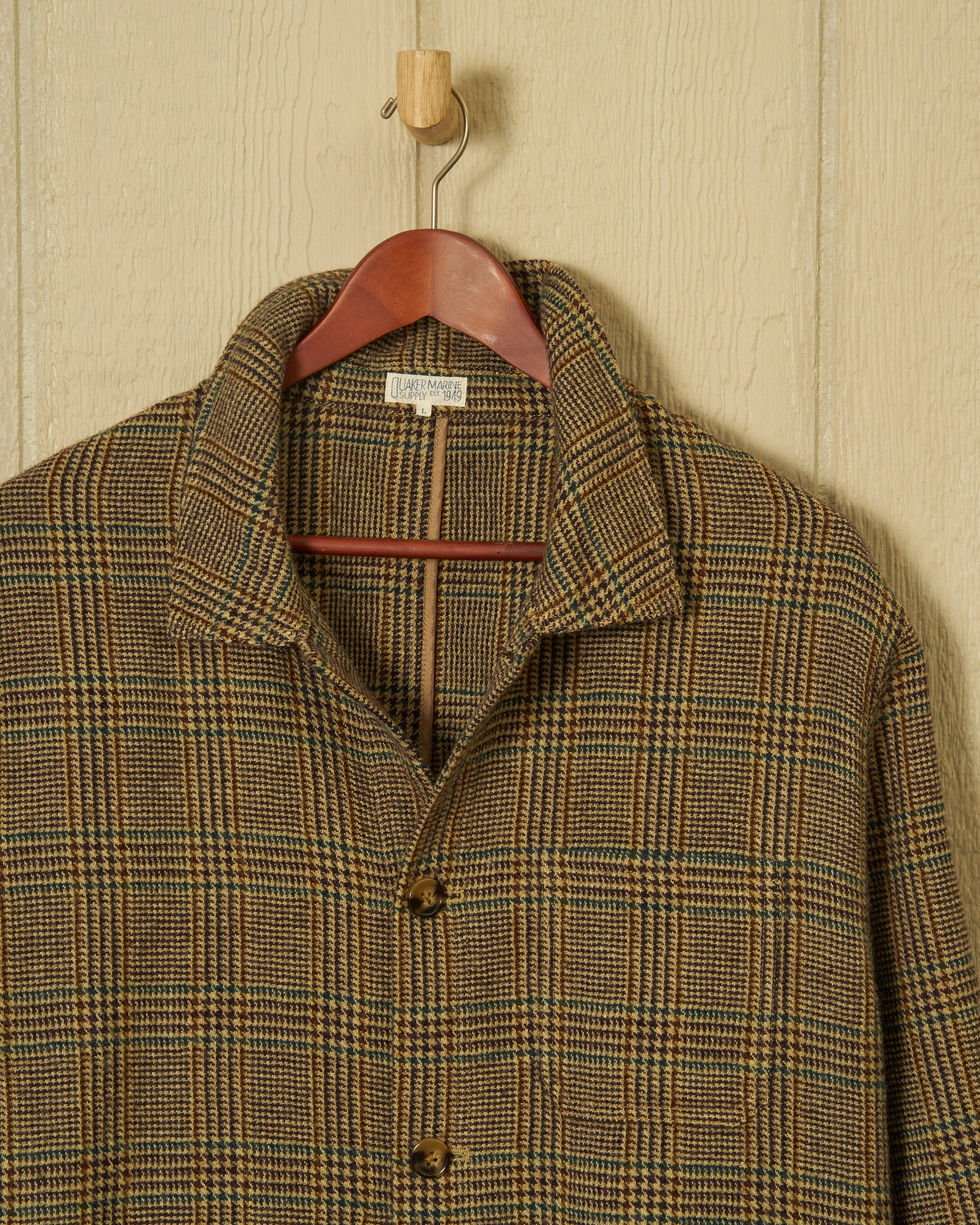 Wool French Workman’s Jacket in Glen Plaid sold by Quaker Marine Supply product image thumbnail 3