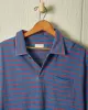 Indigo Polo in 3/4" Red/Navy Stripe sold by Quaker Marine Supply