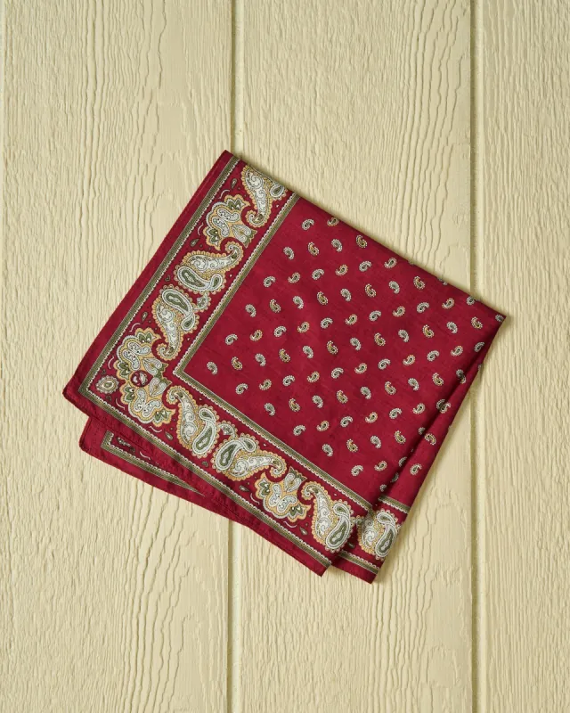Classic Bandana in Wine Paisley sold by Quaker Marine Supply