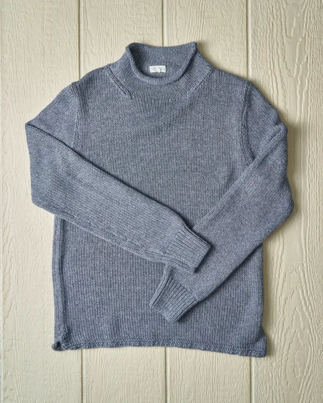 Fisherman's Sweater in Denim Mix sold by Quaker Marine Supply