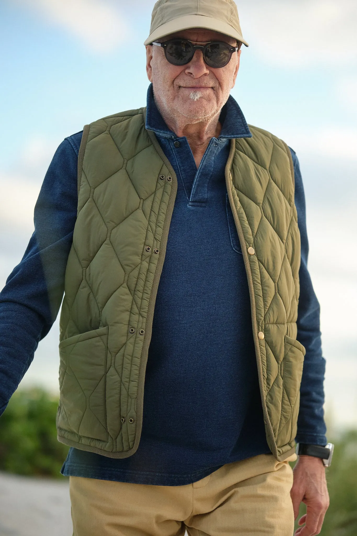 Quilted Vest in Olive sold by Quaker Marine Supply product image thumbnail 2