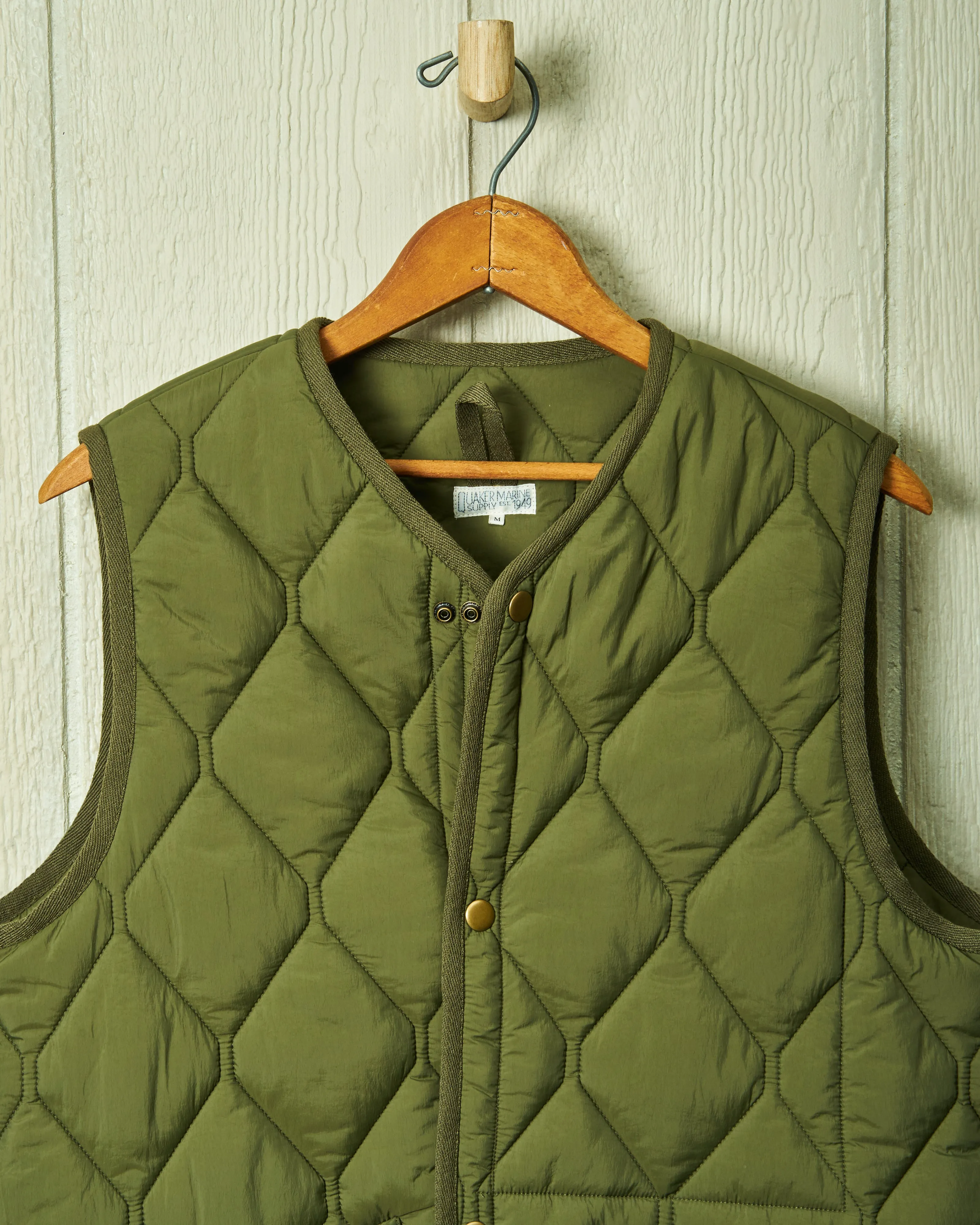 Quilted Vest in Olive sold by Quaker Marine Supply product image thumbnail 3