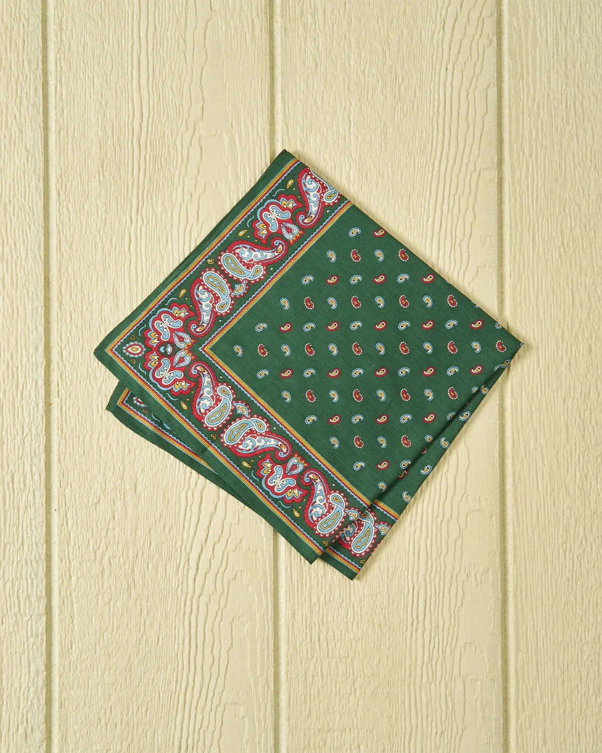 Classic Bandana in Emerald Paisley sold by Quaker Marine Supply