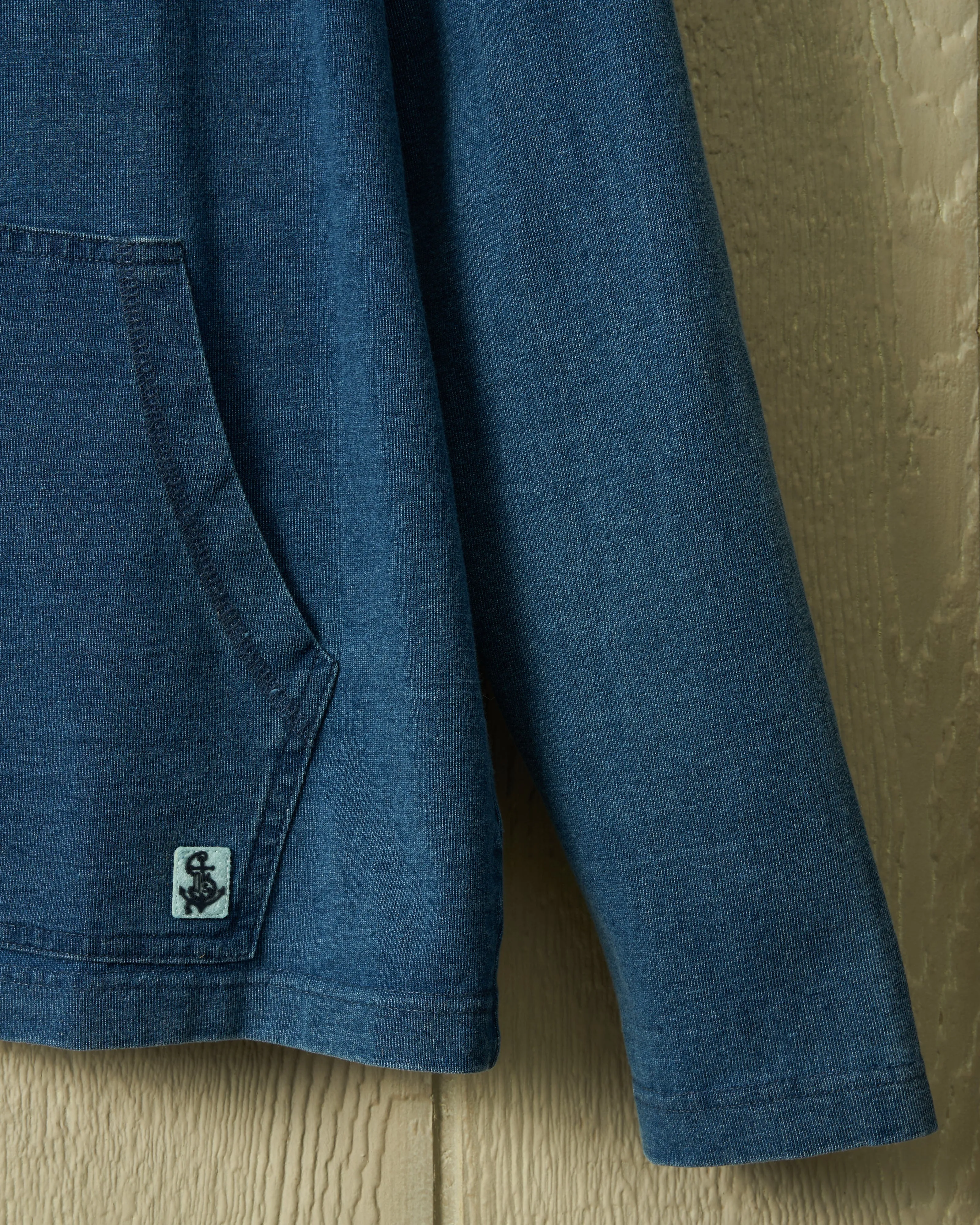 Wharf Hoodie in Washed Indigo sold by Quaker Marine Supply product image thumbnail 5