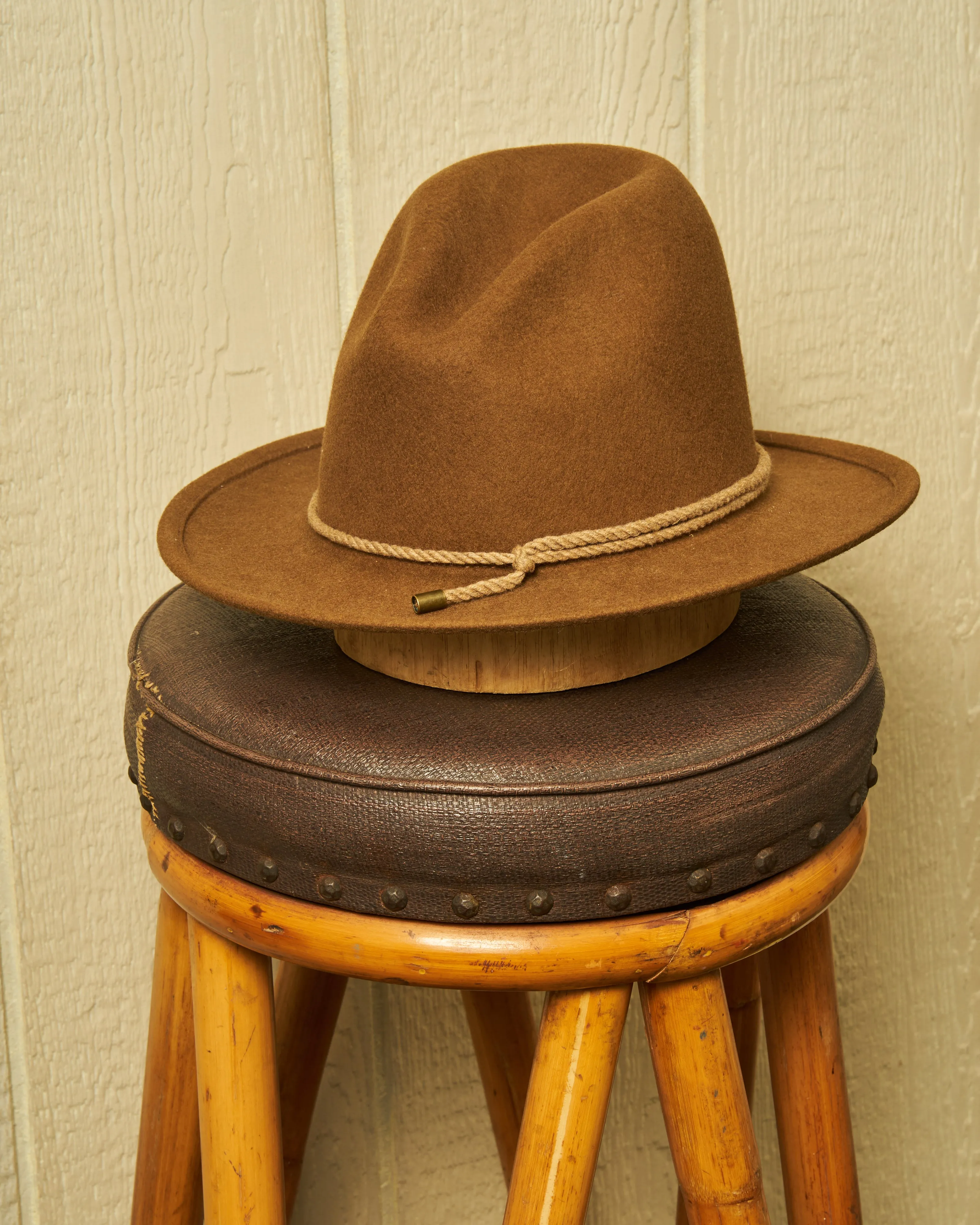 Bluffton Wool Felt Hat in Pecan sold by Quaker Marine Supply