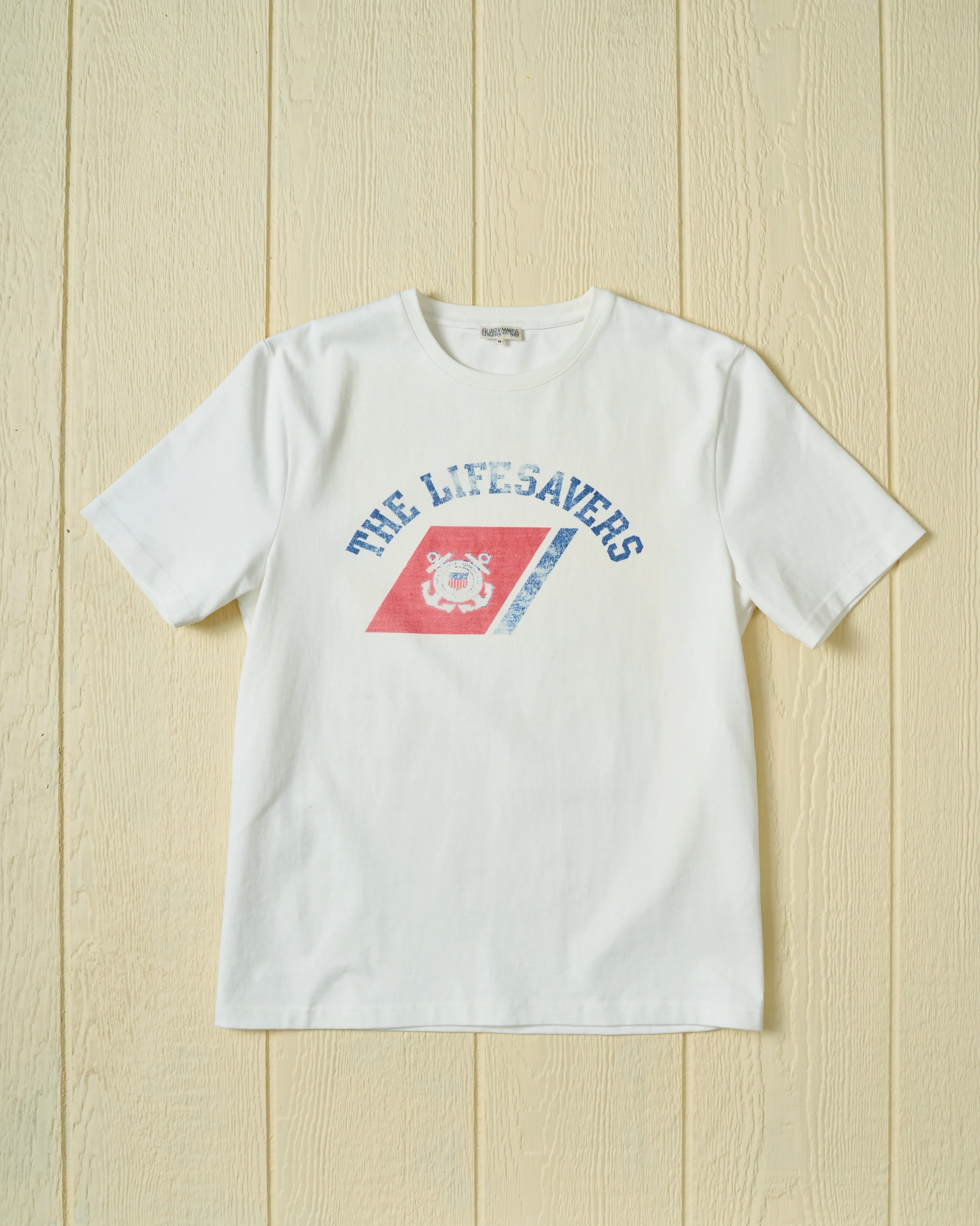 Lifesavers Heavyweight Tee in White sold by Quaker Marine Supply