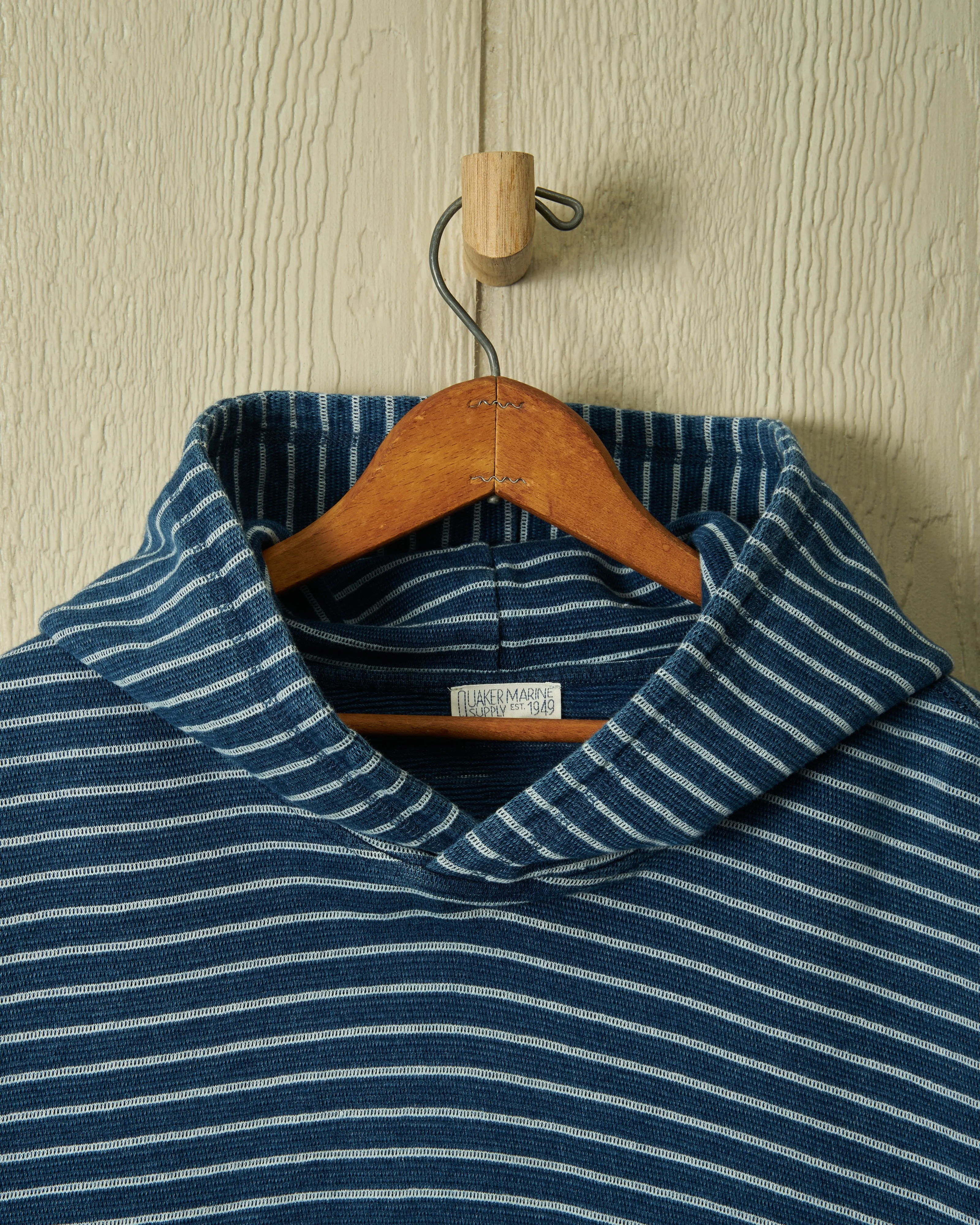 Wharf Hoodie in Striped Indigo sold by Quaker Marine Supply product image thumbnail 3