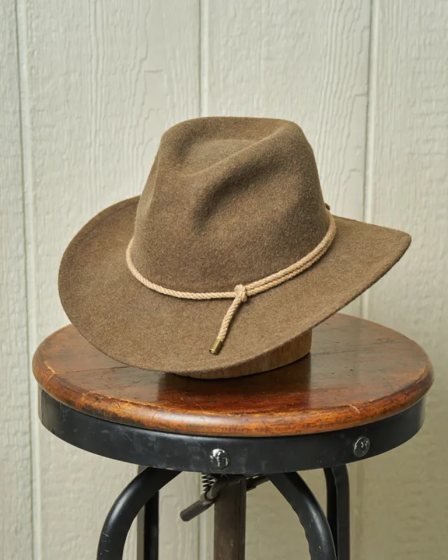 Beaufort Wool Felt Hat in Loden Mix sold by Quaker Marine Supply