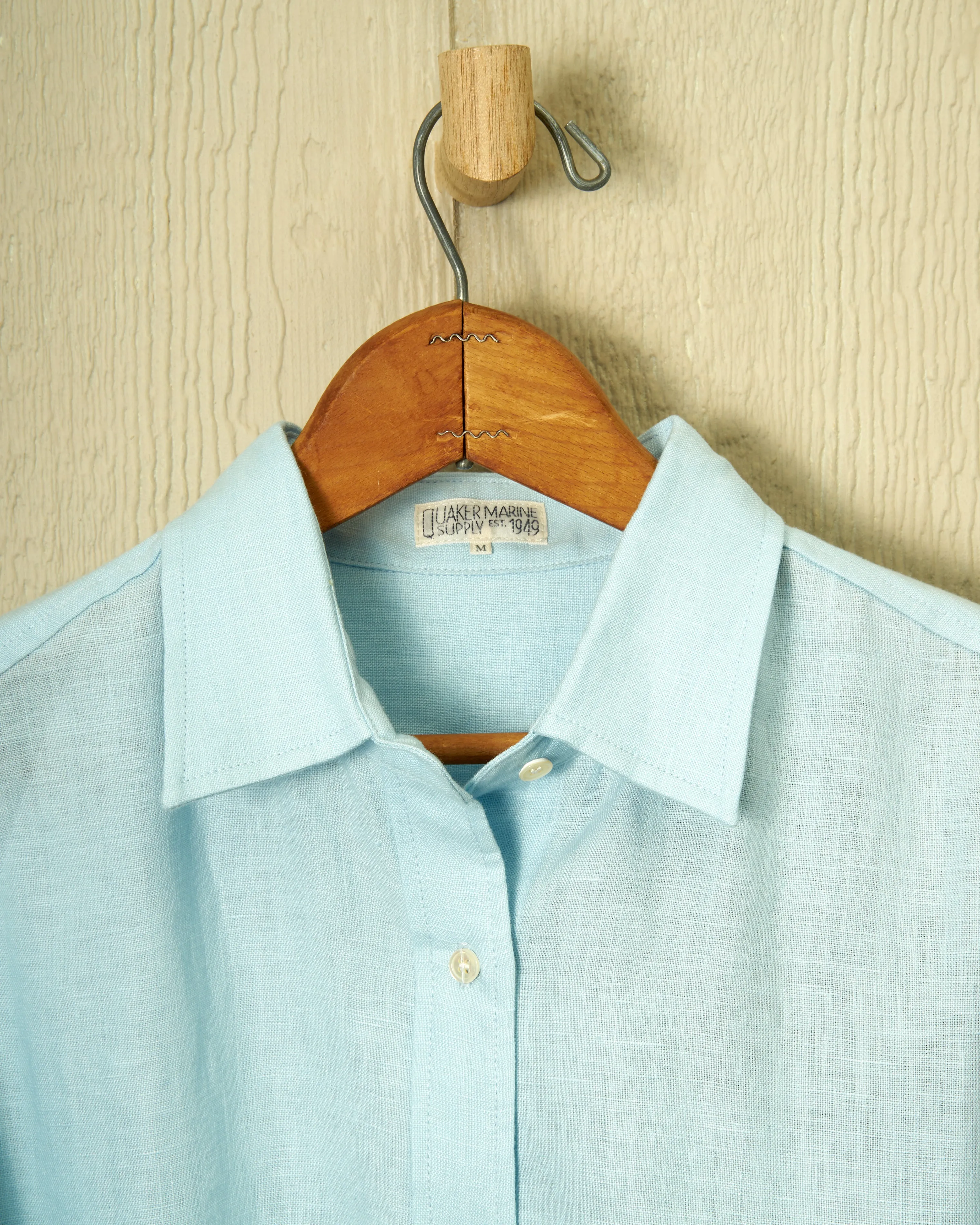 Women's Linen Shirt in Aqua sold by Quaker Marine Supply product image thumbnail 2