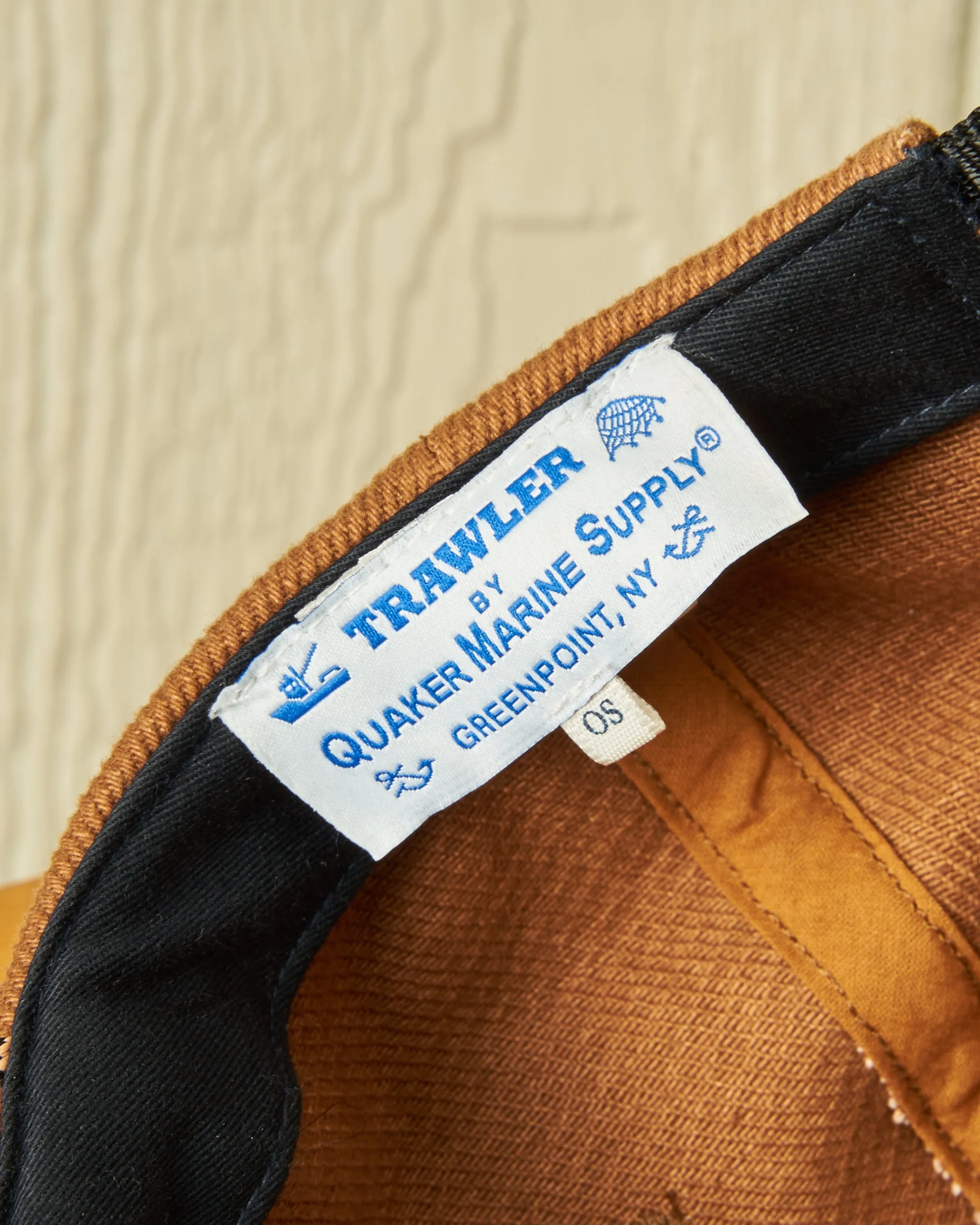Trawler Hat in Acorn Ranger Twill sold by Quaker Marine Supply product image thumbnail 4