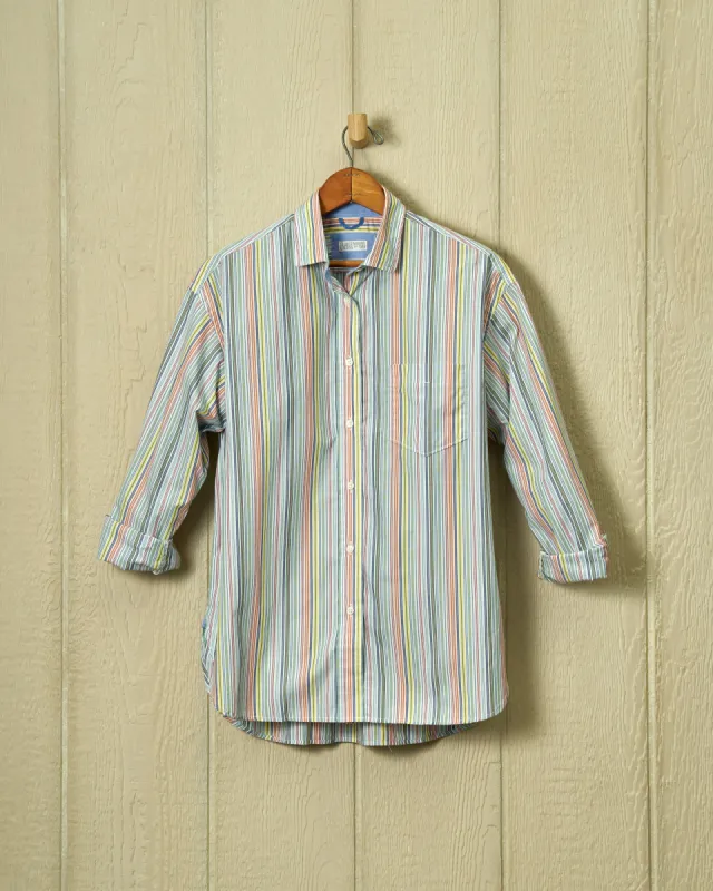 Women's Sea-Washed Shirt in Awning Stripe sold by Quaker Marine Supply