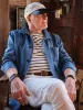 French Workman’s Jacket in Denim Pinstripe sold by Quaker Marine Supply