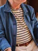 French Workman’s Jacket in Denim Pinstripe sold by Quaker Marine Supply