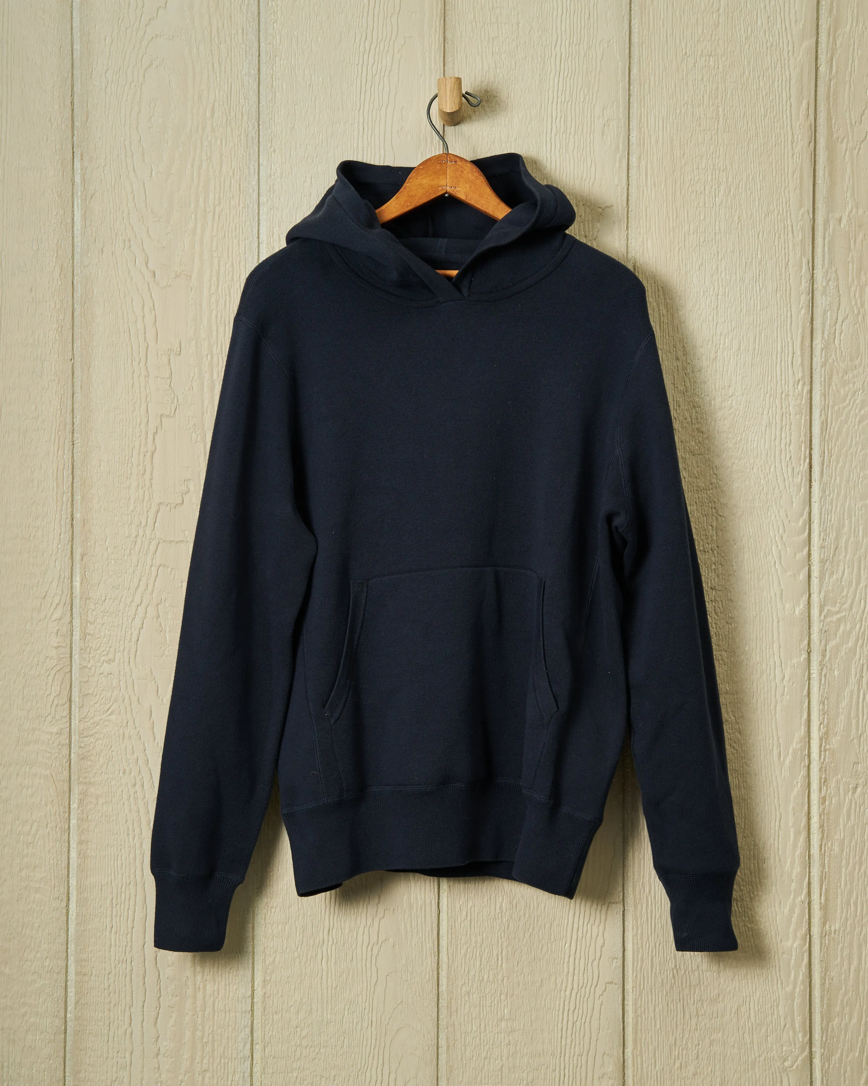 Wharf Knit Hoodie in Navy sold by Quaker Marine Supply