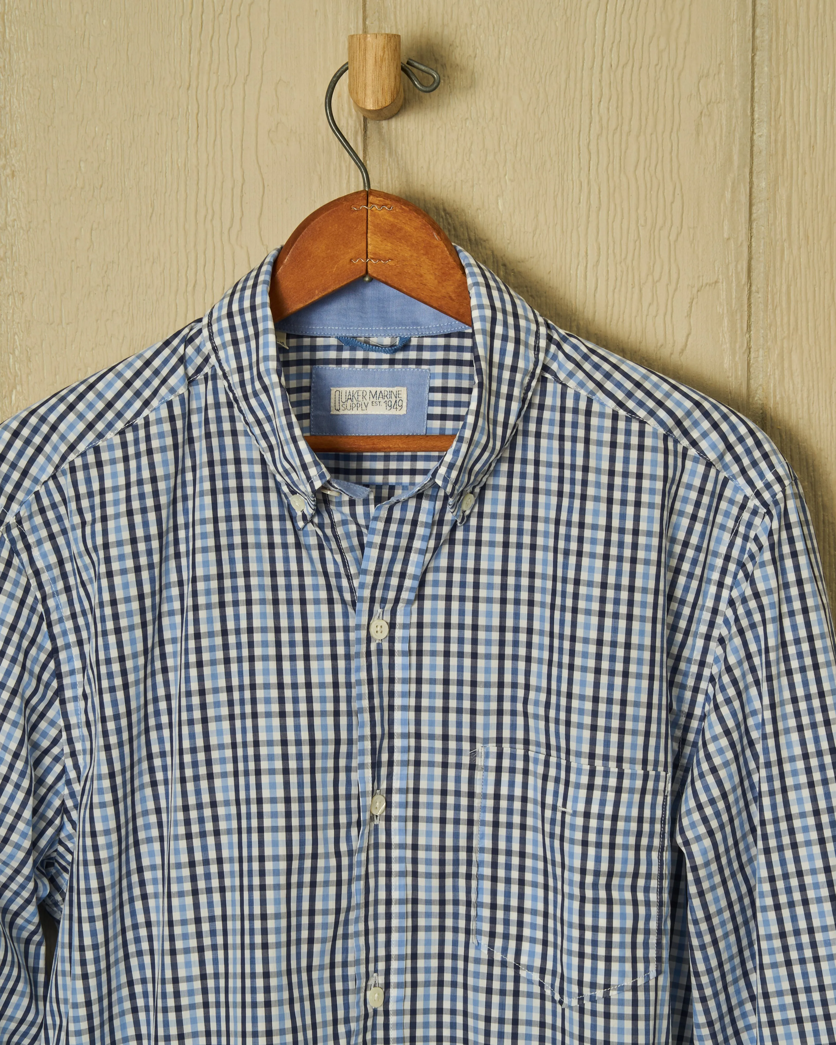 Sea-Washed Shirt in Blue and Black Gingham sold by Quaker Marine Supply product image thumbnail 2
