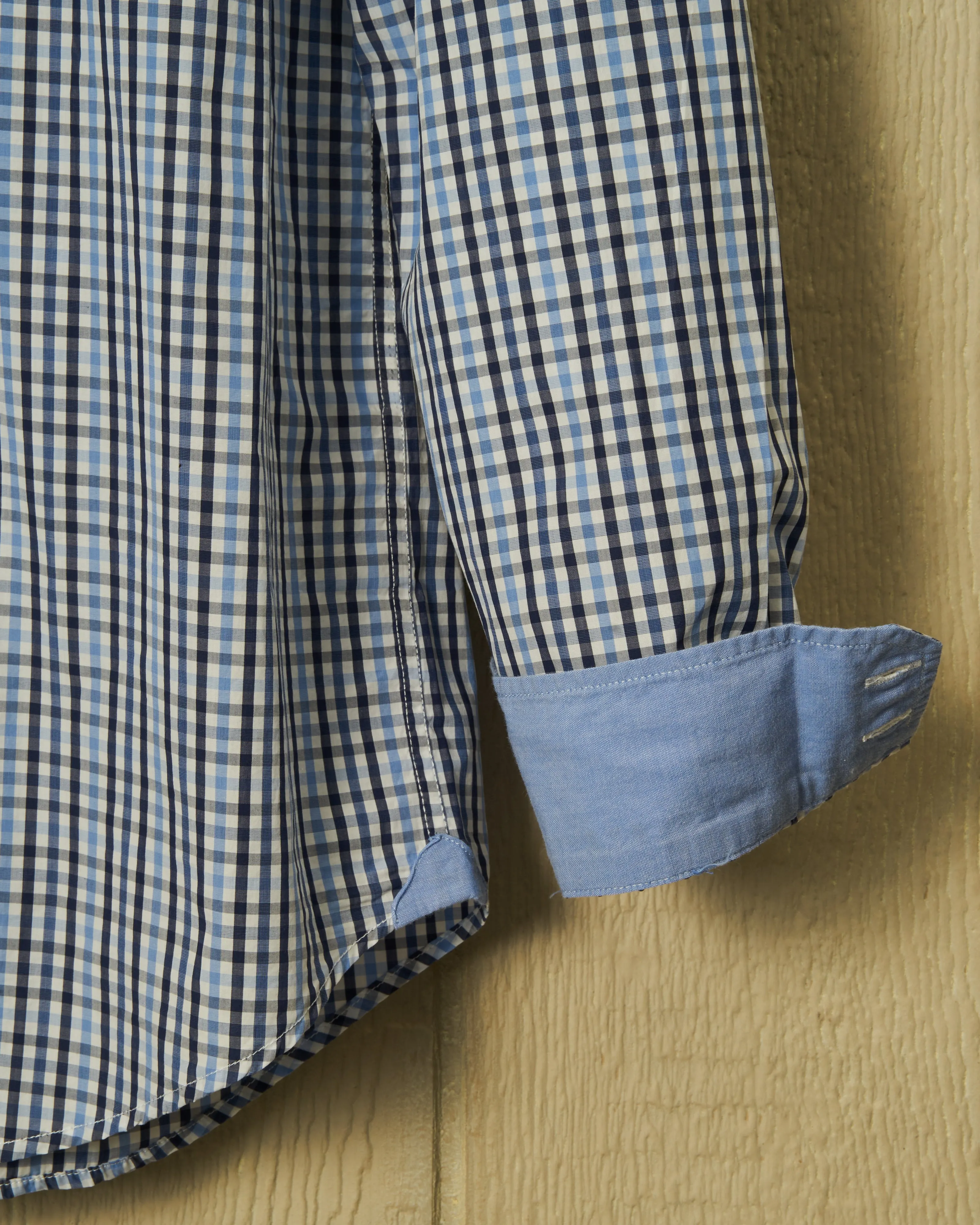 Sea-Washed Shirt in Blue and Black Gingham sold by Quaker Marine Supply product image thumbnail 3