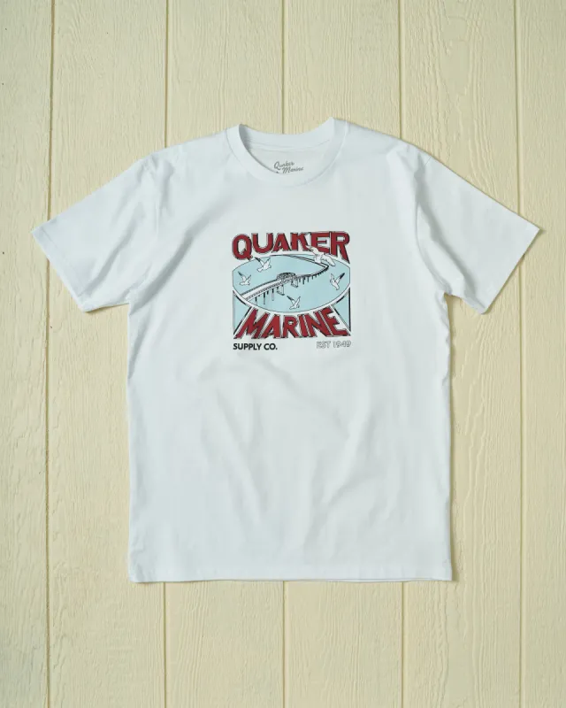 Chesapeake Bay Bridge Tee in White sold by Quaker Marine Supply