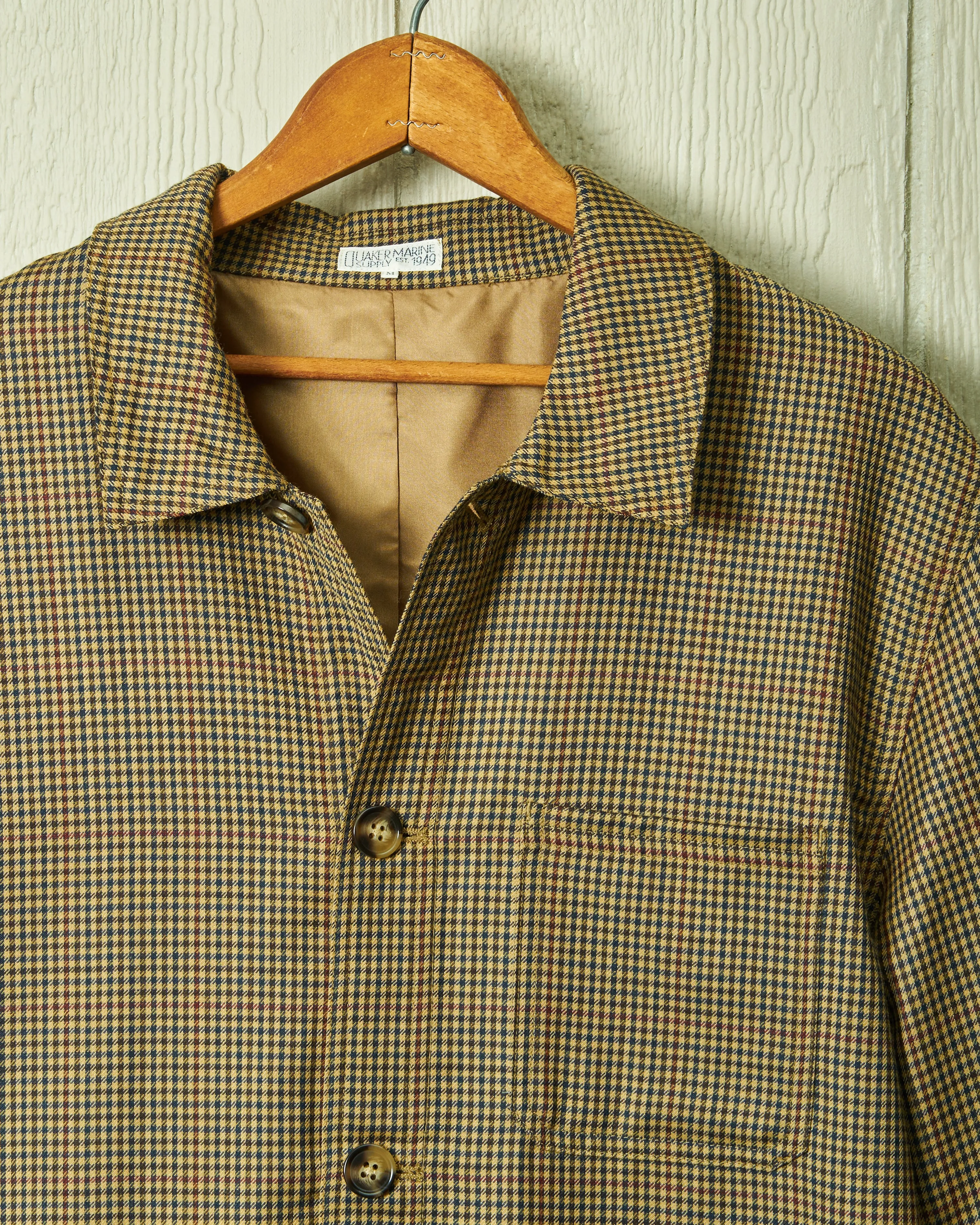 Superfine Wool French Workman’s Jacket in Gun Check sold by Quaker Marine Supply product image thumbnail 2