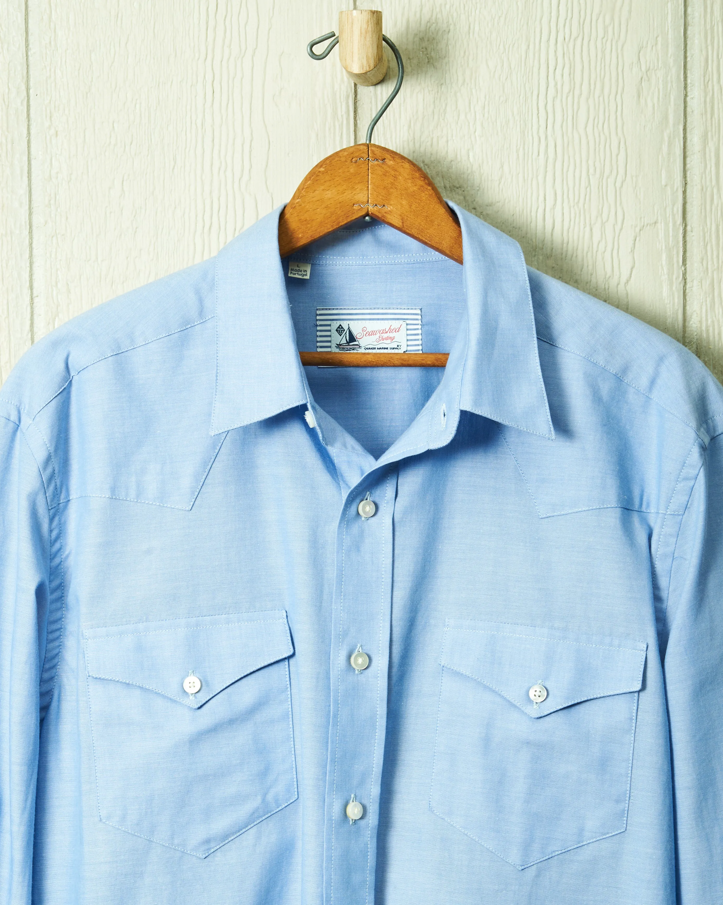 Western Sea-Washed Shirt in Chambray sold by Quaker Marine Supply product image thumbnail 2