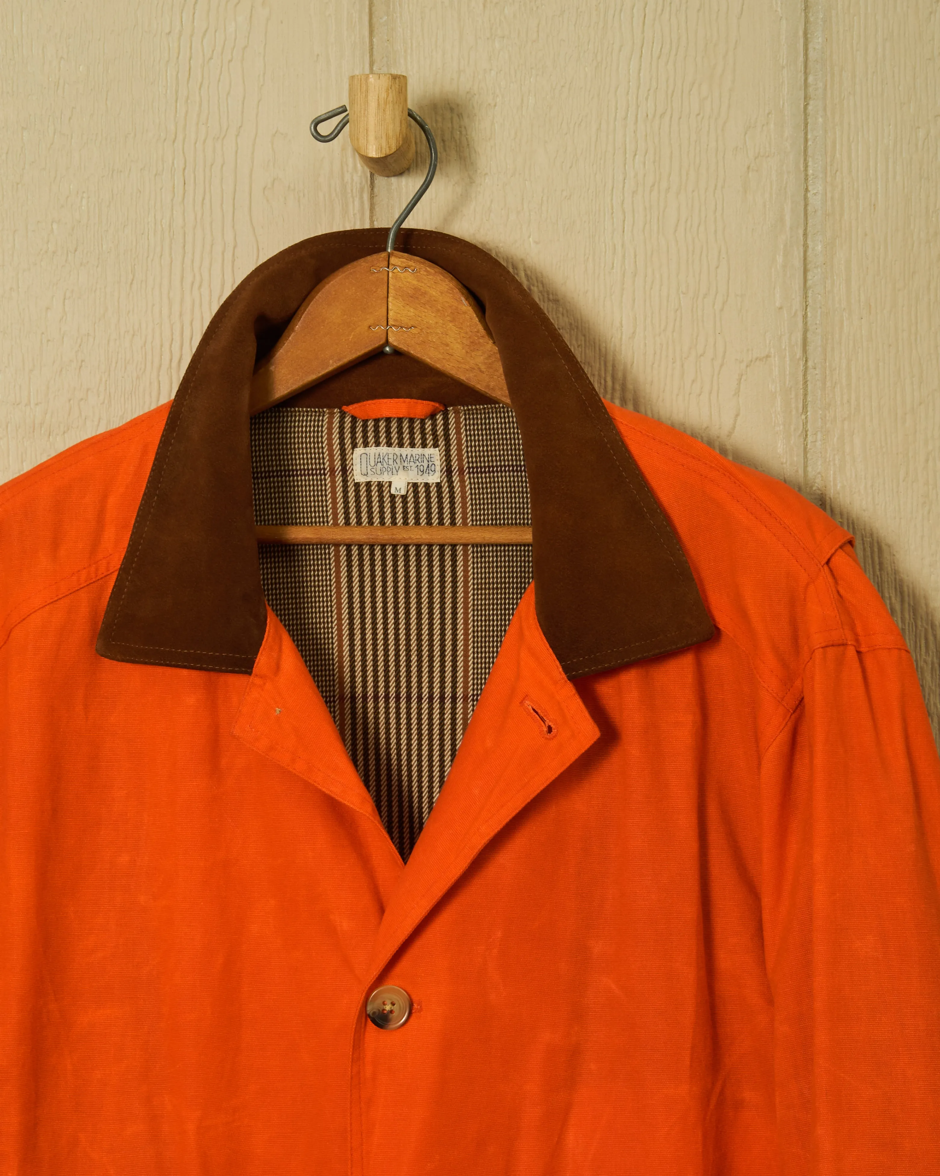 Gamekeeper Jacket in Signal Orange Waxed Canvas sold by Quaker Marine Supply product image thumbnail 3