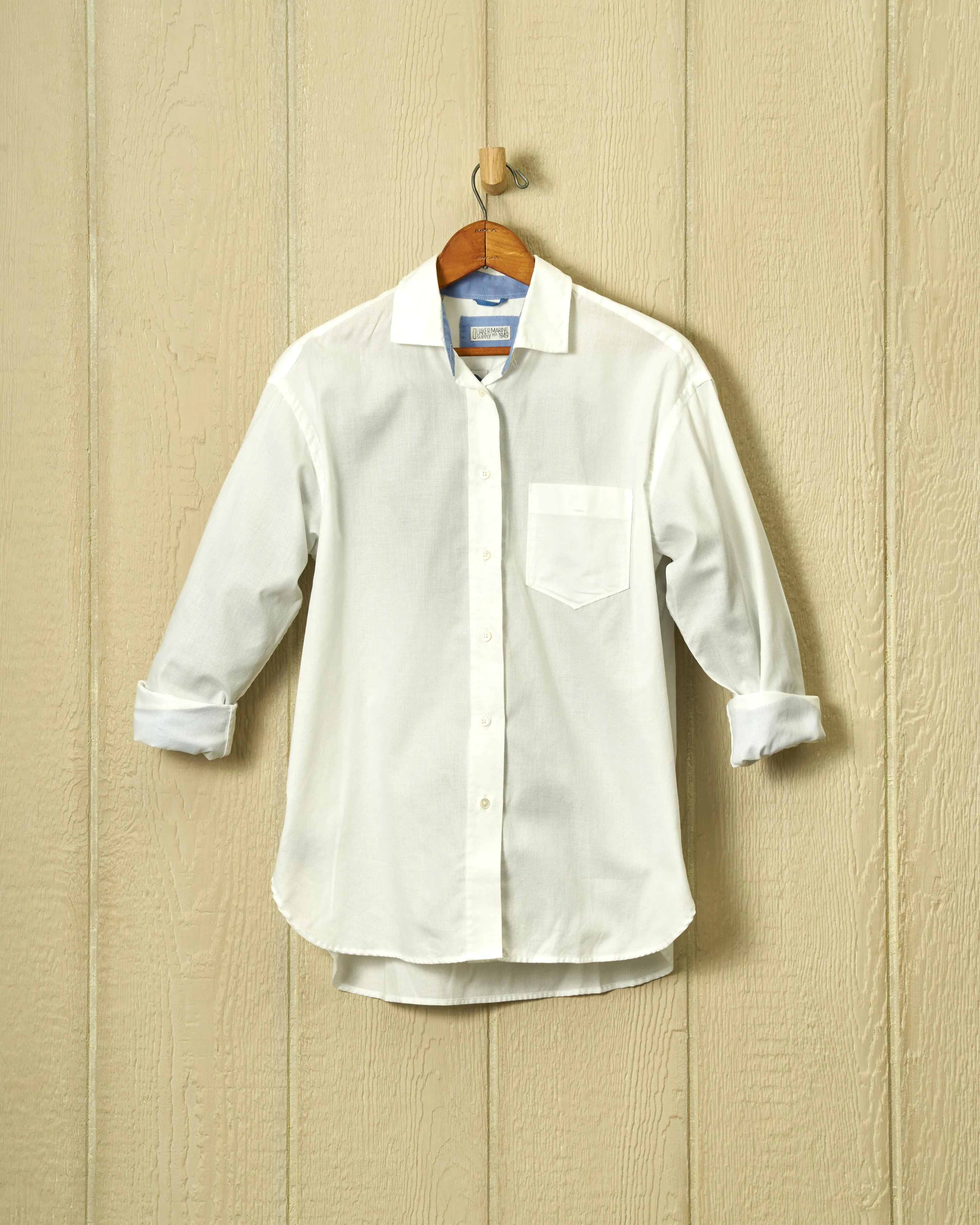 Women's Sea-Washed Shirt in White Oxford Cloth sold by Quaker Marine Supply