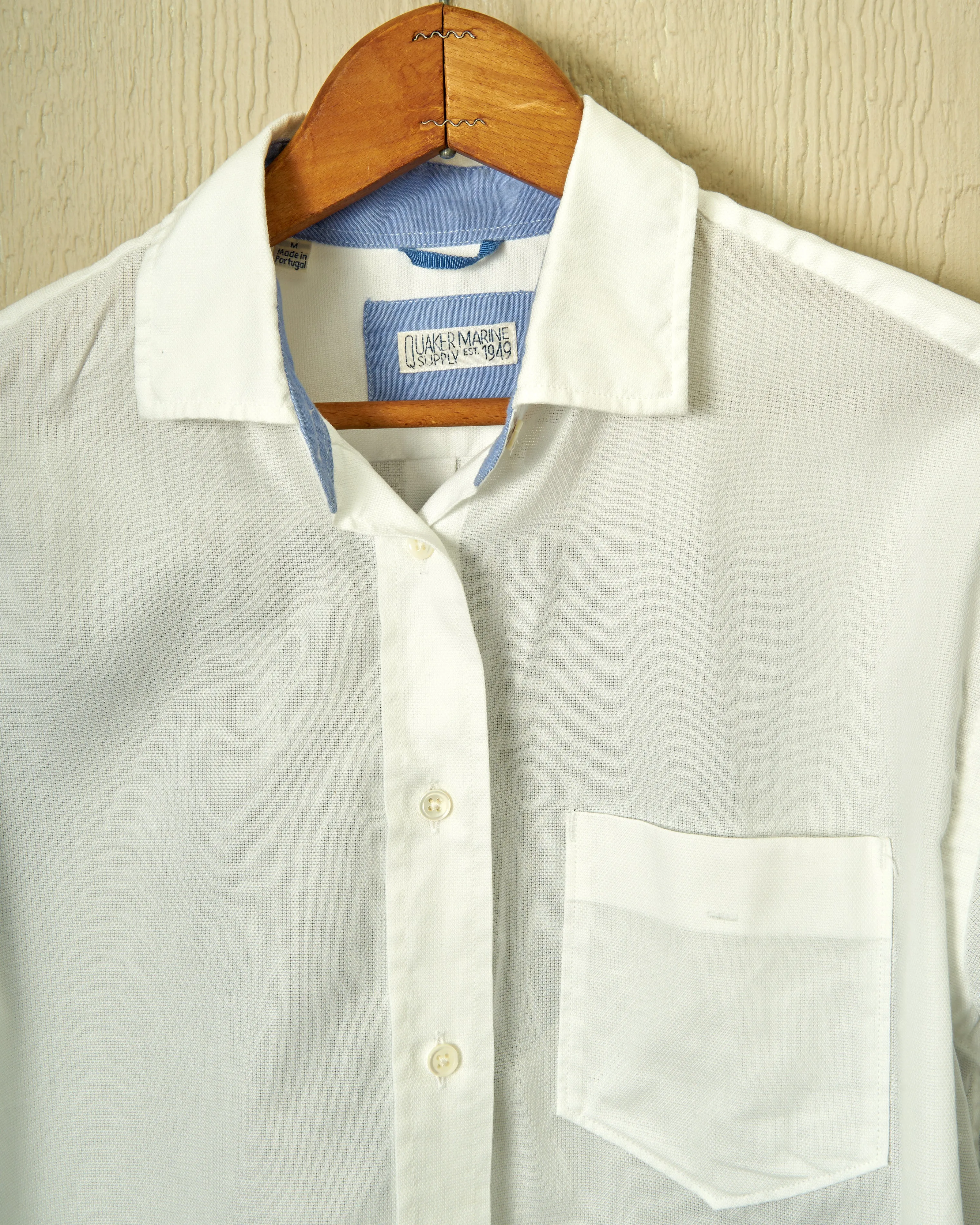 Women's Sea-Washed Shirt in White Oxford Cloth sold by Quaker Marine Supply product image thumbnail 2