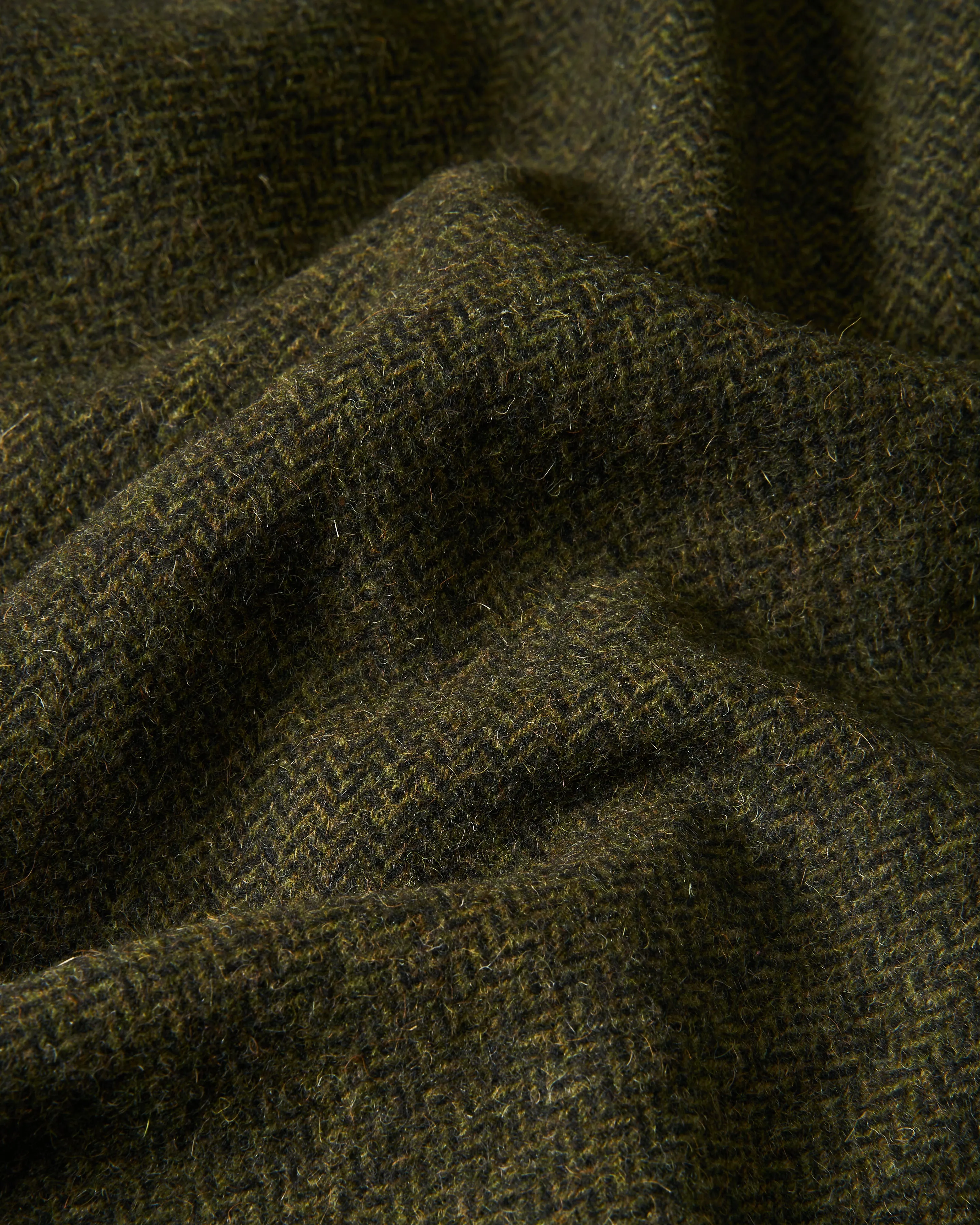 Camelhair French Workman’s Jacket in Olive Herringbone sold by Quaker Marine Supply product image thumbnail 3