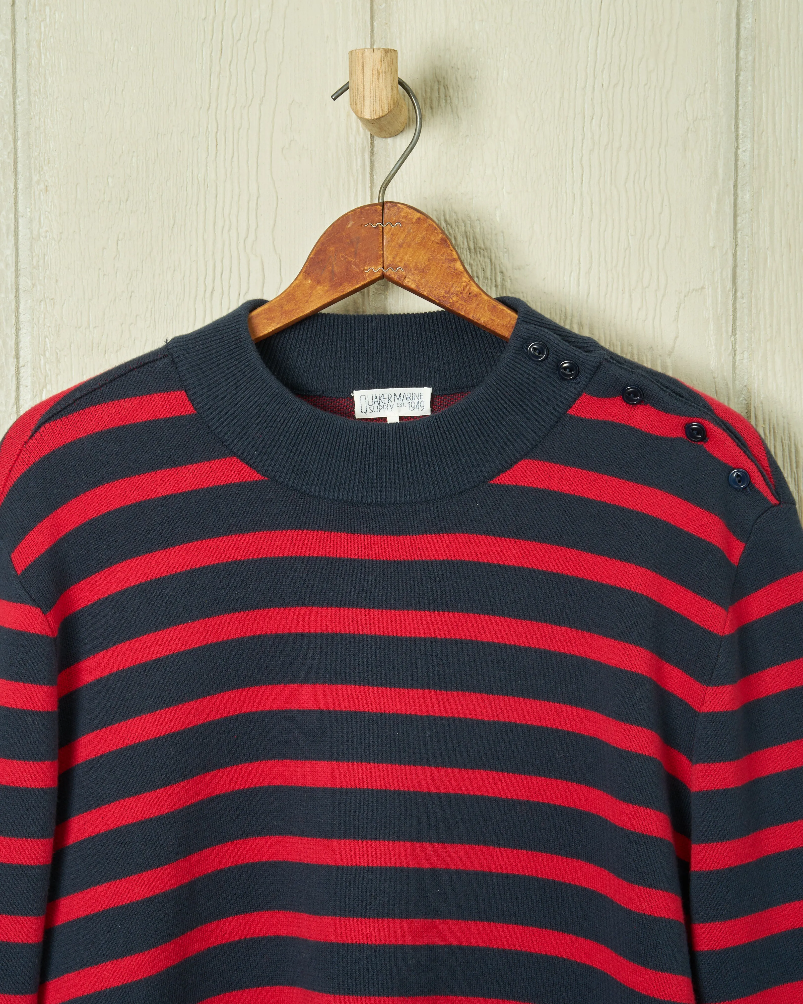Bateau Sweater in Navy/Red Stripe sold by Quaker Marine Supply product image thumbnail 4