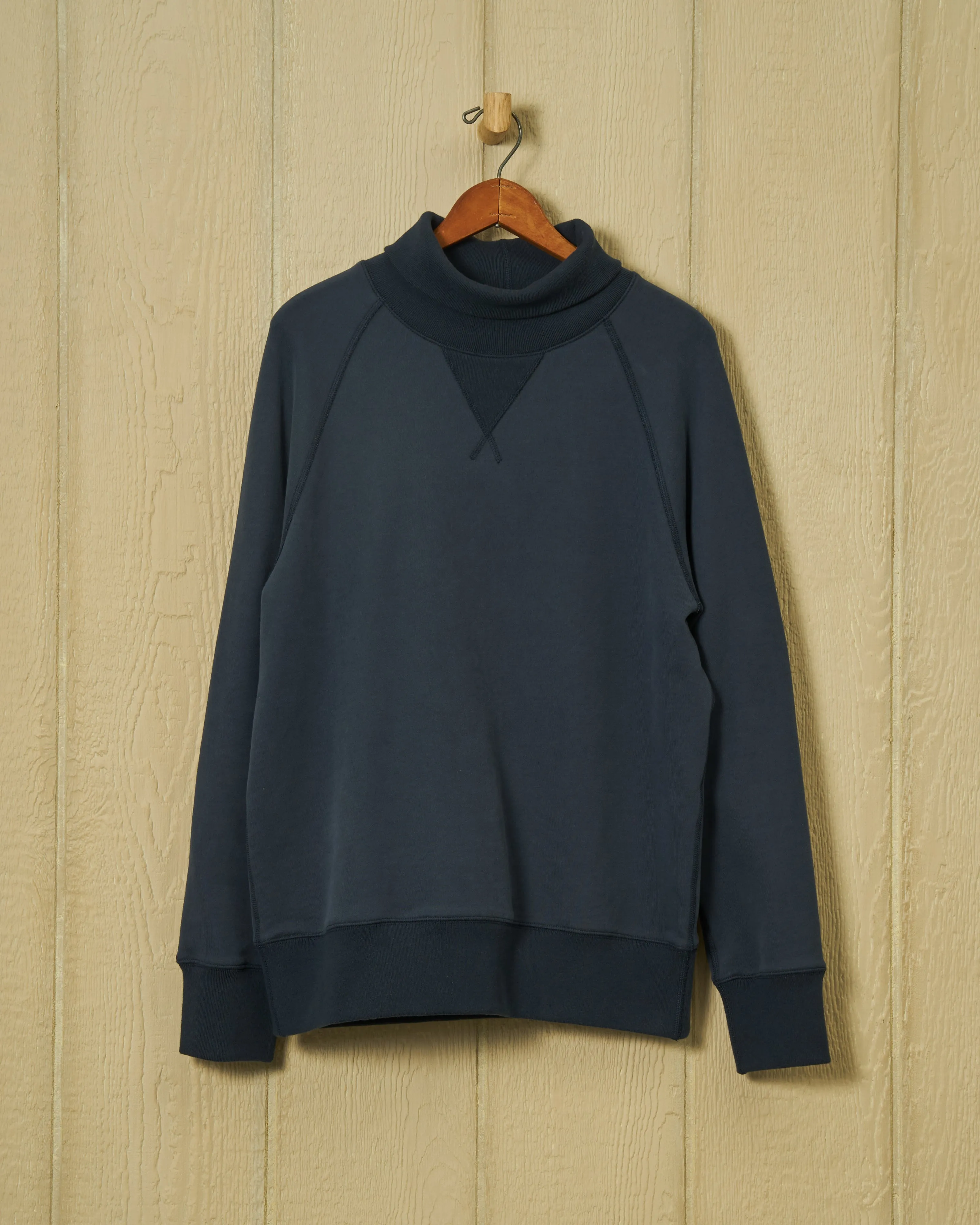 Submariner Turtleneck Sweatshirt in Navy sold by Quaker Marine Supply