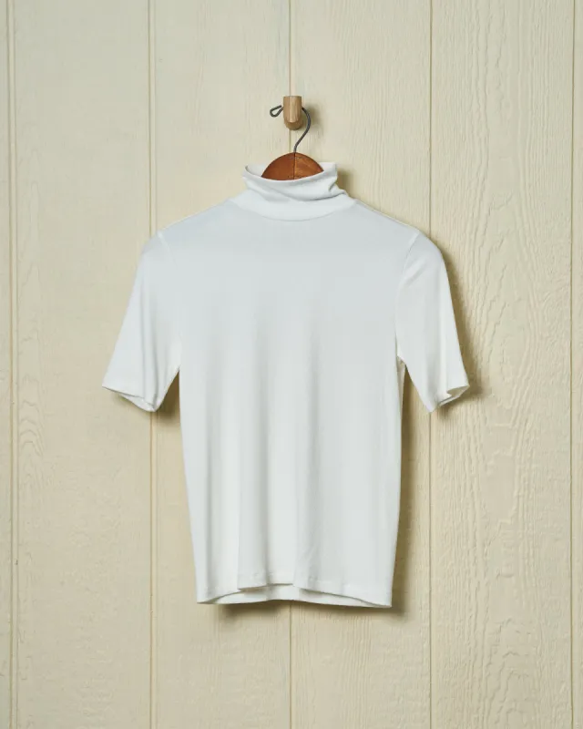 Chelsea Ribbed Knit Top in Off White sold by Quaker Marine Supply