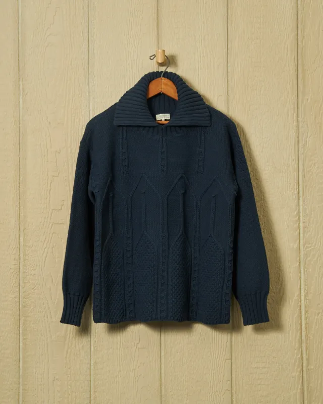 Shoreline Sweater in Navy sold by Quaker Marine Supply