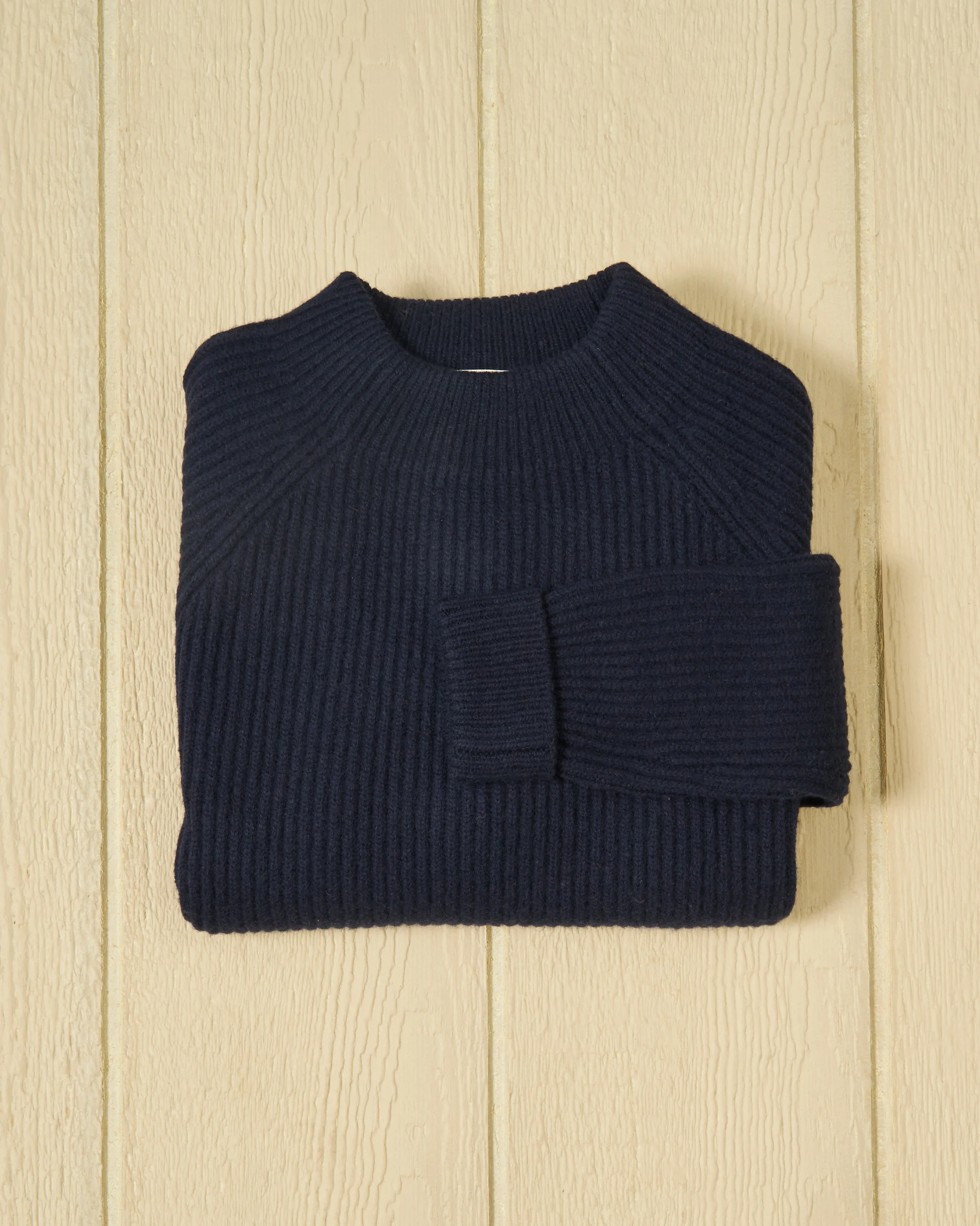 Helena Lambswool Sweater in Navy sold by Quaker Marine Supply