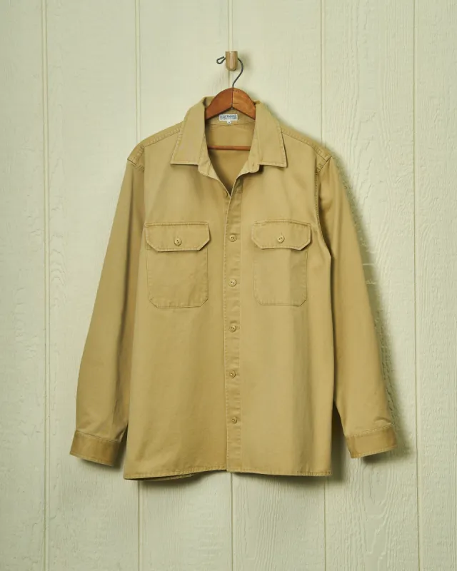 MacArthur Shirt in Khaki Twill sold by Quaker Marine Supply