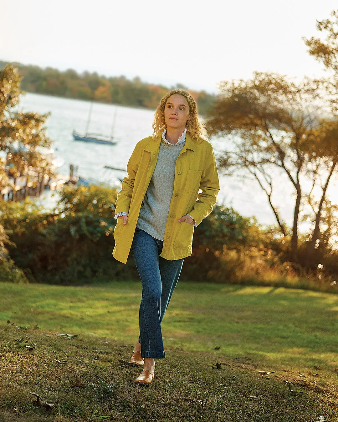 Women’s French Workman’s Jacket in Squash Herringbone sold by Quaker Marine Supply product image thumbnail 2