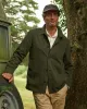 French Workman’s Jacket in Parks Department Green Herringbone sold by Quaker Marine Supply