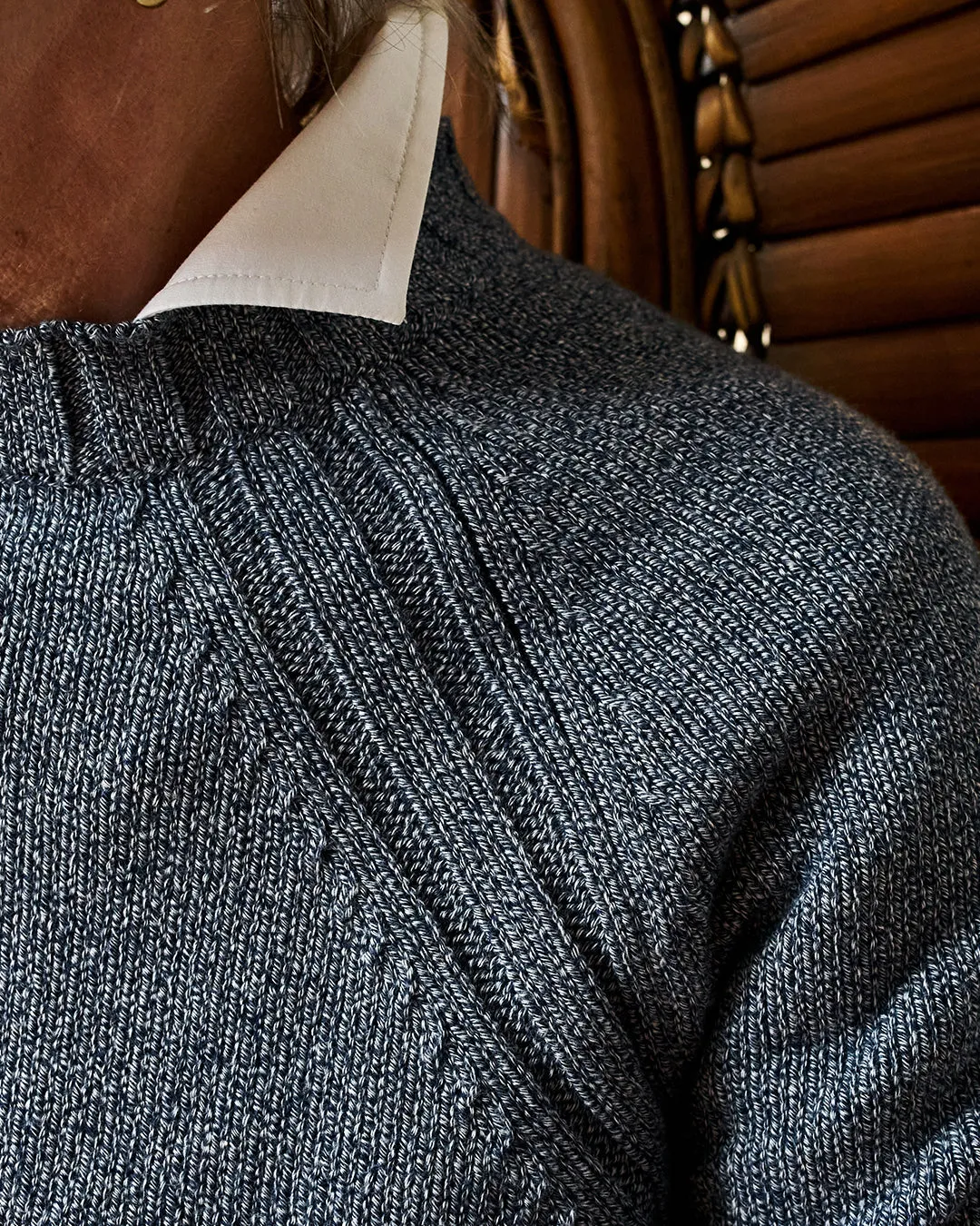 Women's Quaker Crewneck Sweater in Denim Mix sold by Quaker Marine Supply product image thumbnail 4