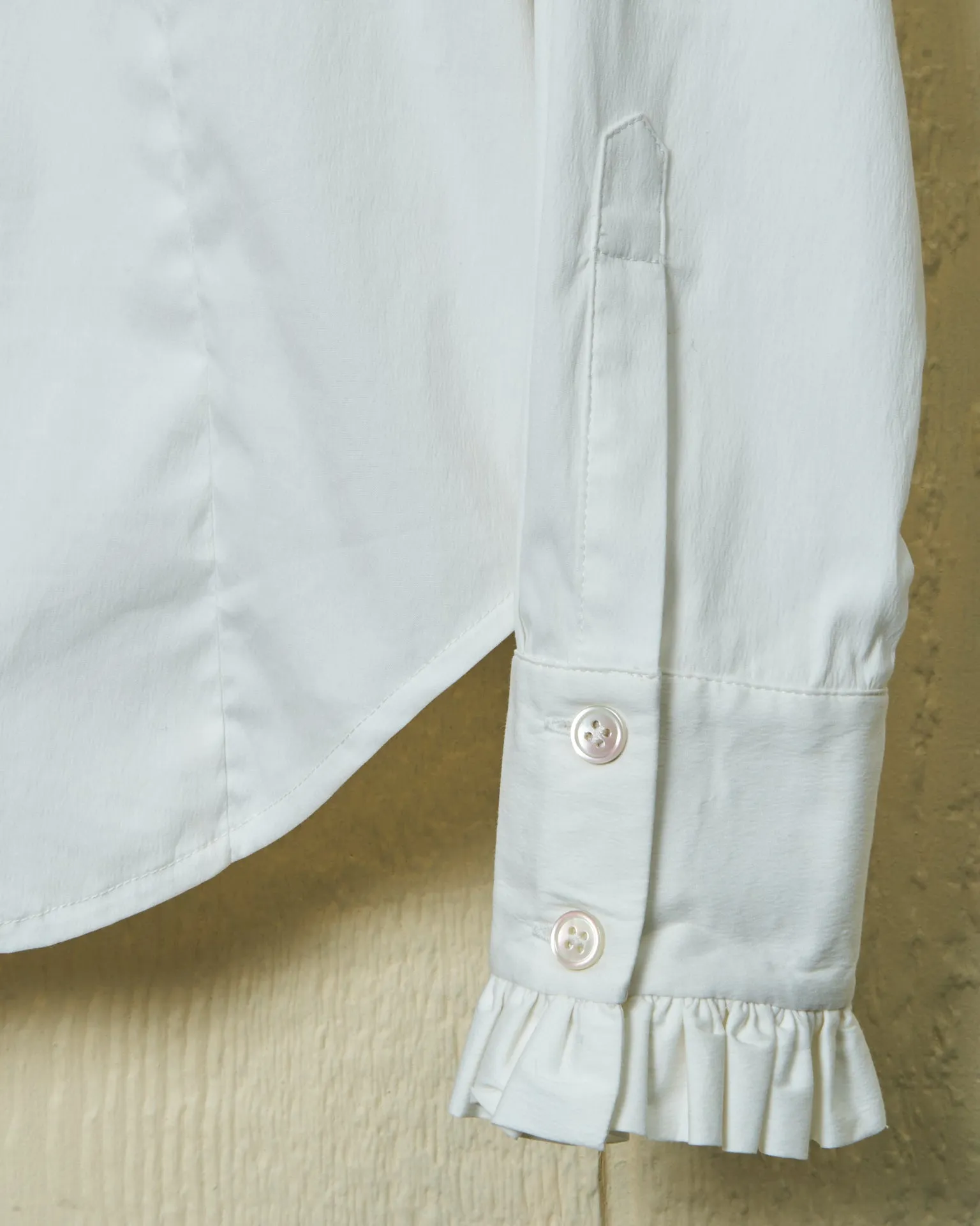 Ruffle Shirt in White Broadcloth sold by Quaker Marine Supply product image thumbnail 4