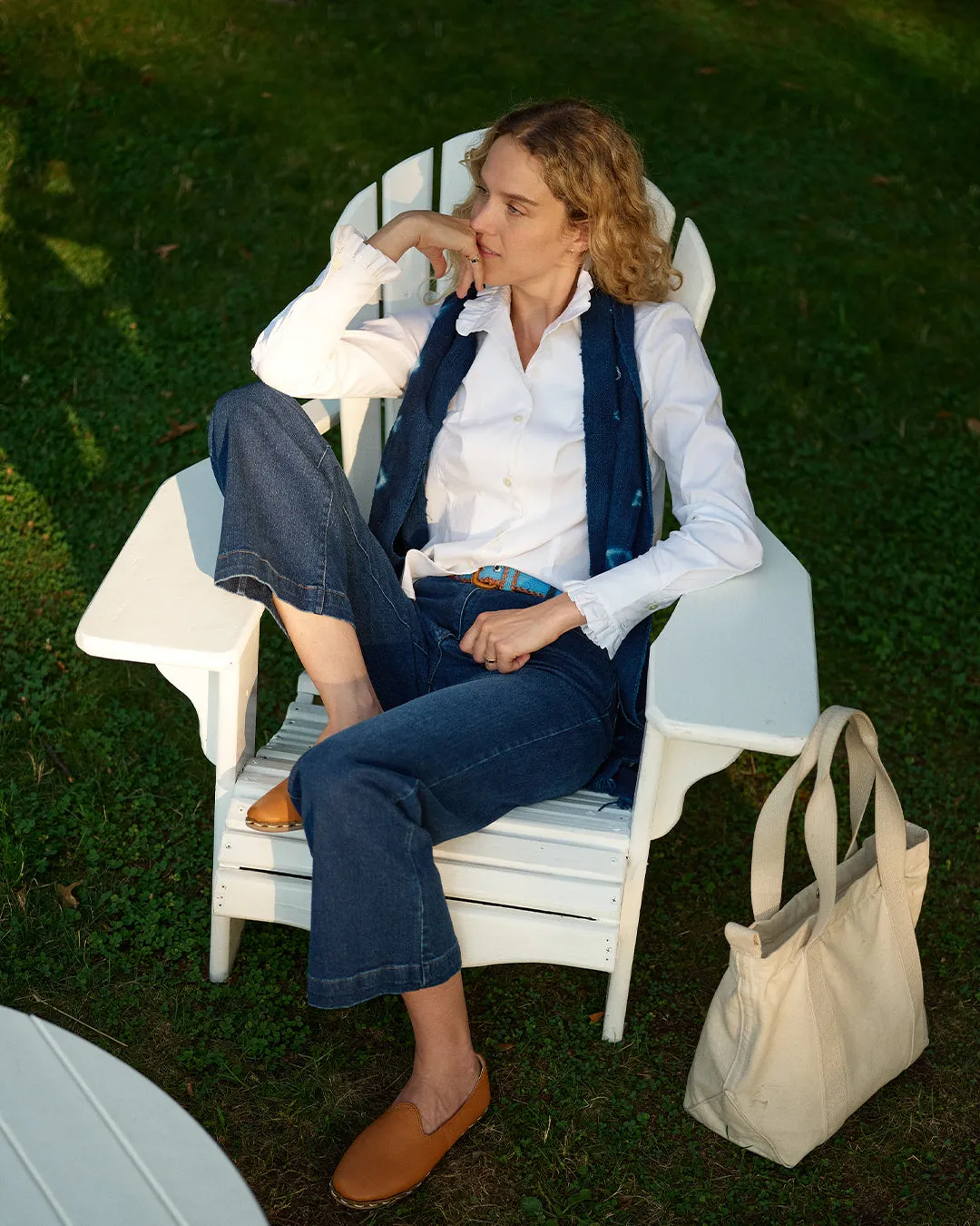 Ruffle Shirt in White Broadcloth sold by Quaker Marine Supply product image thumbnail 2