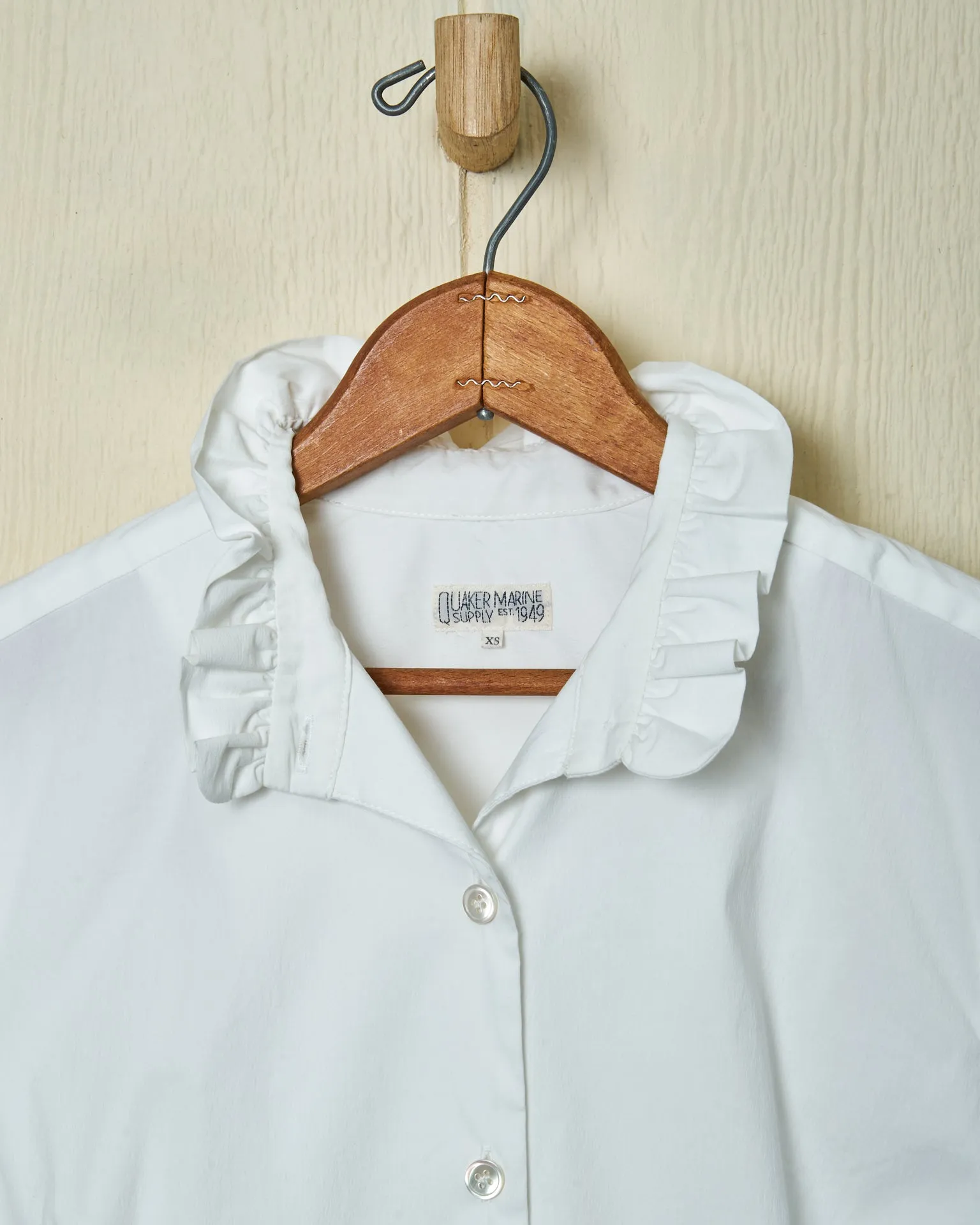 Ruffle Shirt in White Broadcloth sold by Quaker Marine Supply product image thumbnail 3