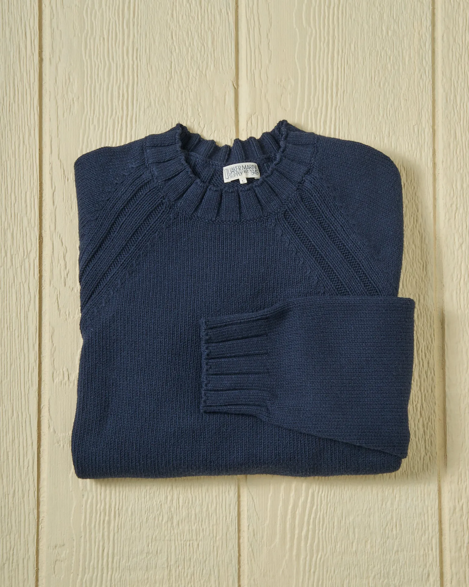 Quaker Crewneck Sweater in Navy sold by Quaker Marine Supply