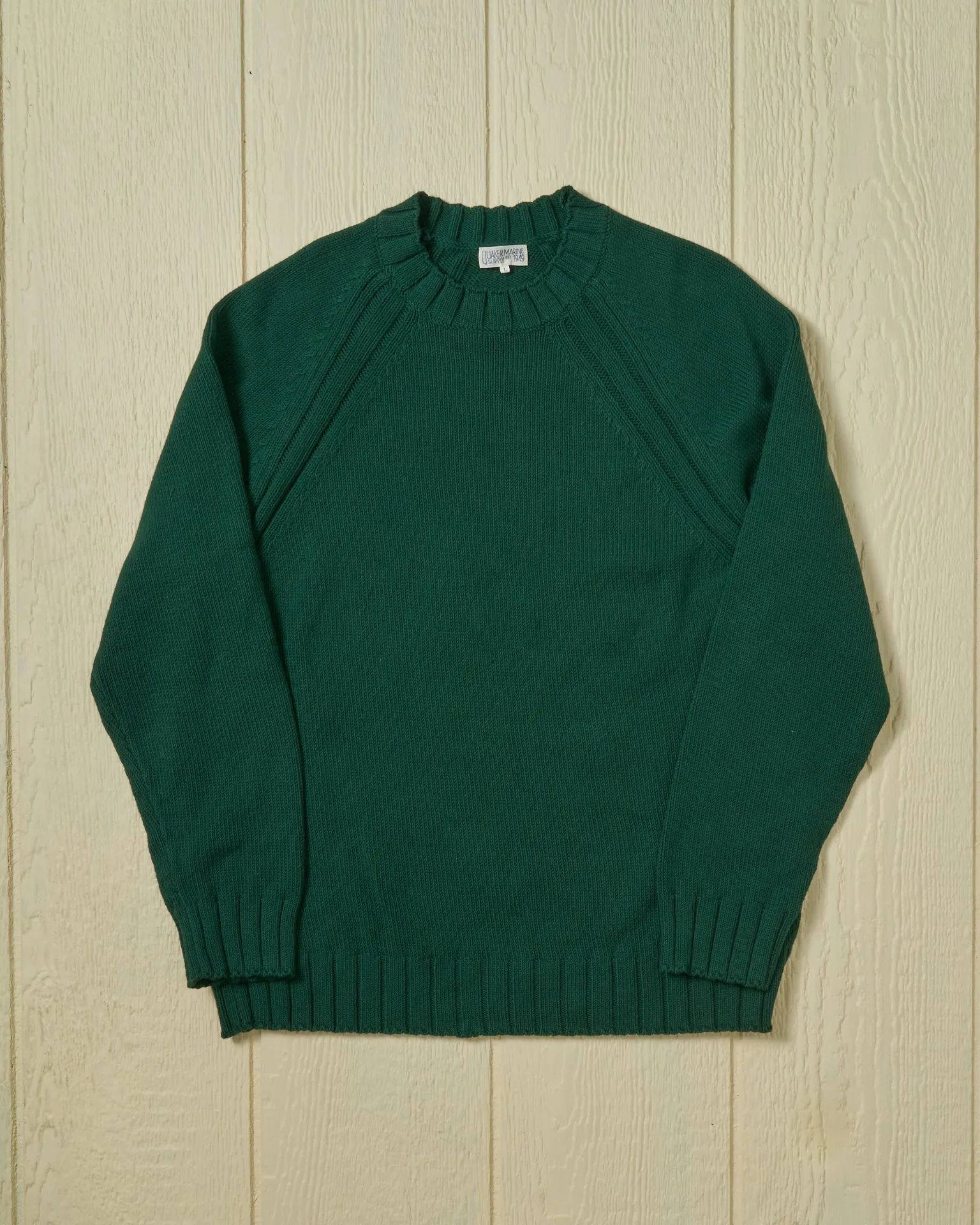 Quaker Crewneck Sweater in Hunter Green sold by Quaker Marine Supply product image thumbnail 2