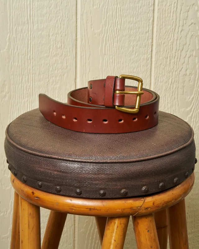 2" Bridle Leather Belt in Oak Bark sold by Quaker Marine Supply