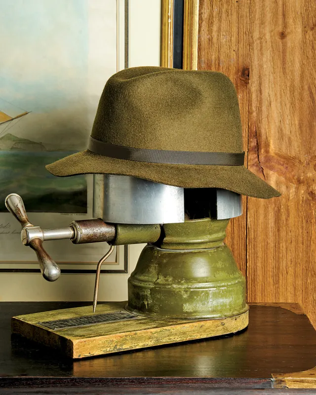 Wool Felt Trilby Hat in Loden sold by Quaker Marine Supply