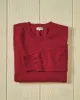 Merino Roll Neck Sweater in Merlot sold by Quaker Marine Supply