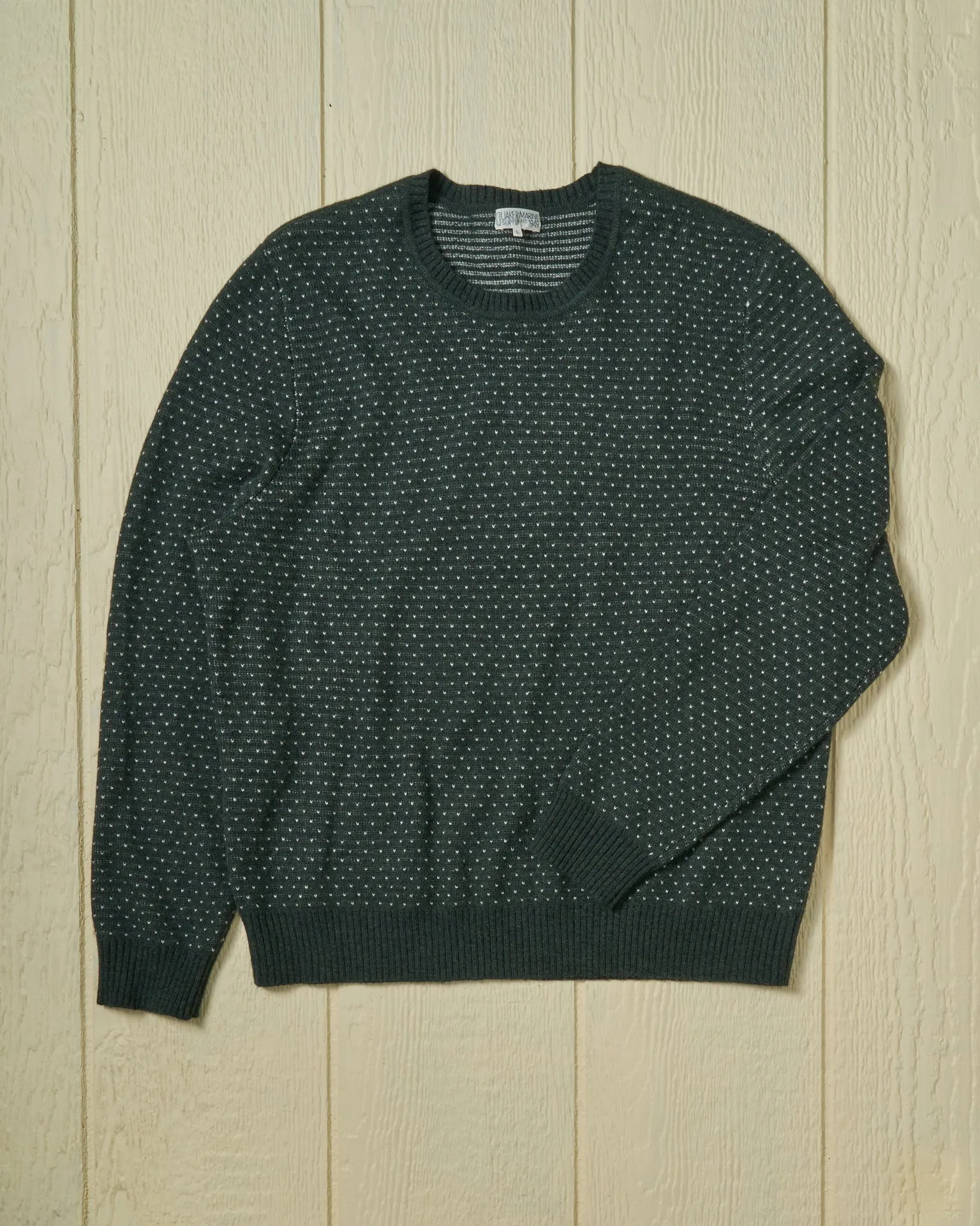 Merino Antique Fleck Sweater in Hunter Green sold by Quaker Marine Supply product image thumbnail 3