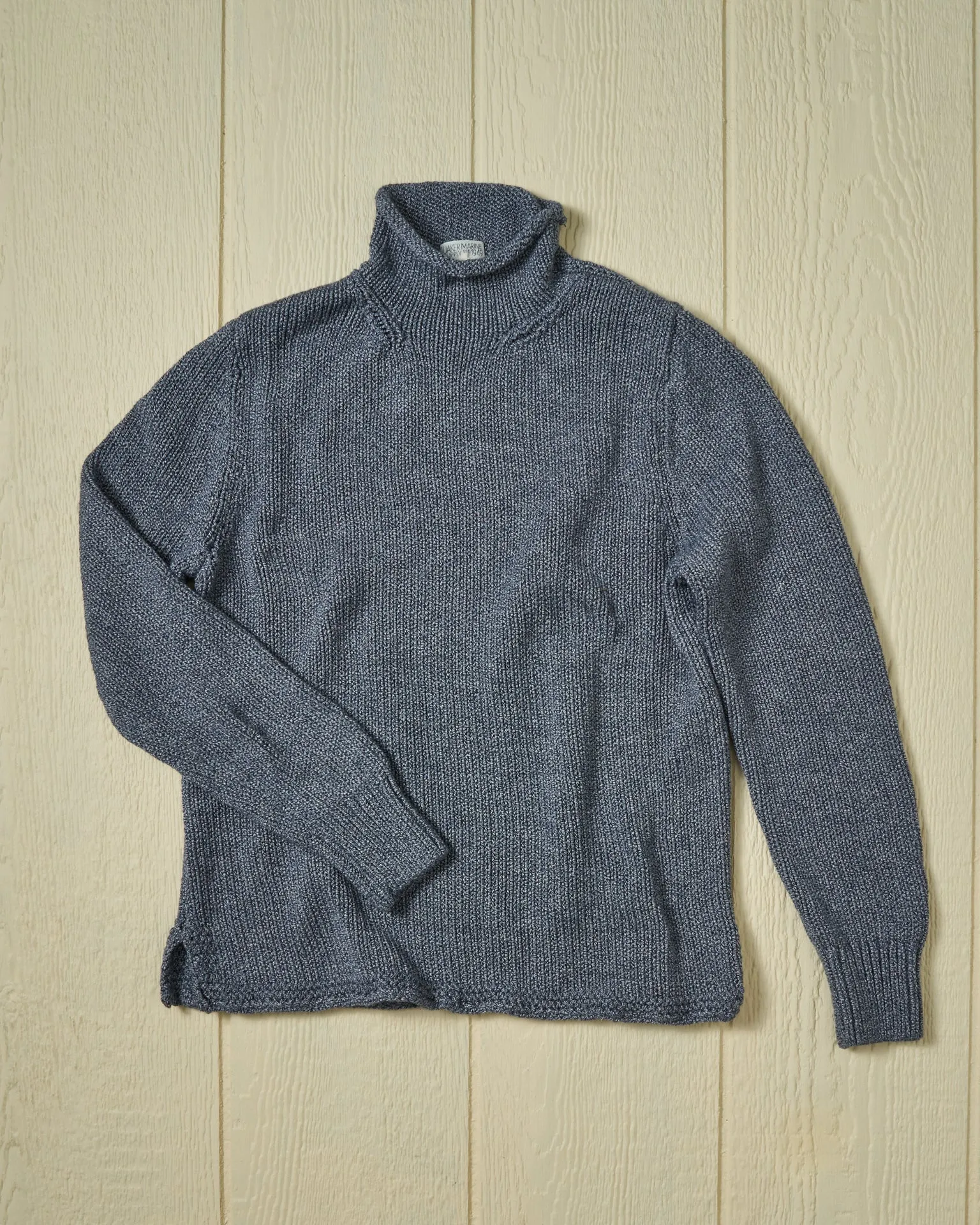Women's Fisherman's Sweater in Denim Mix sold by Quaker Marine Supply