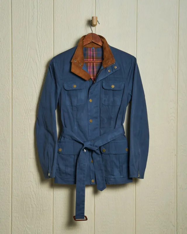 Aberdeen Jacket in Navy Waxed Canvas sold by Quaker Marine Supply