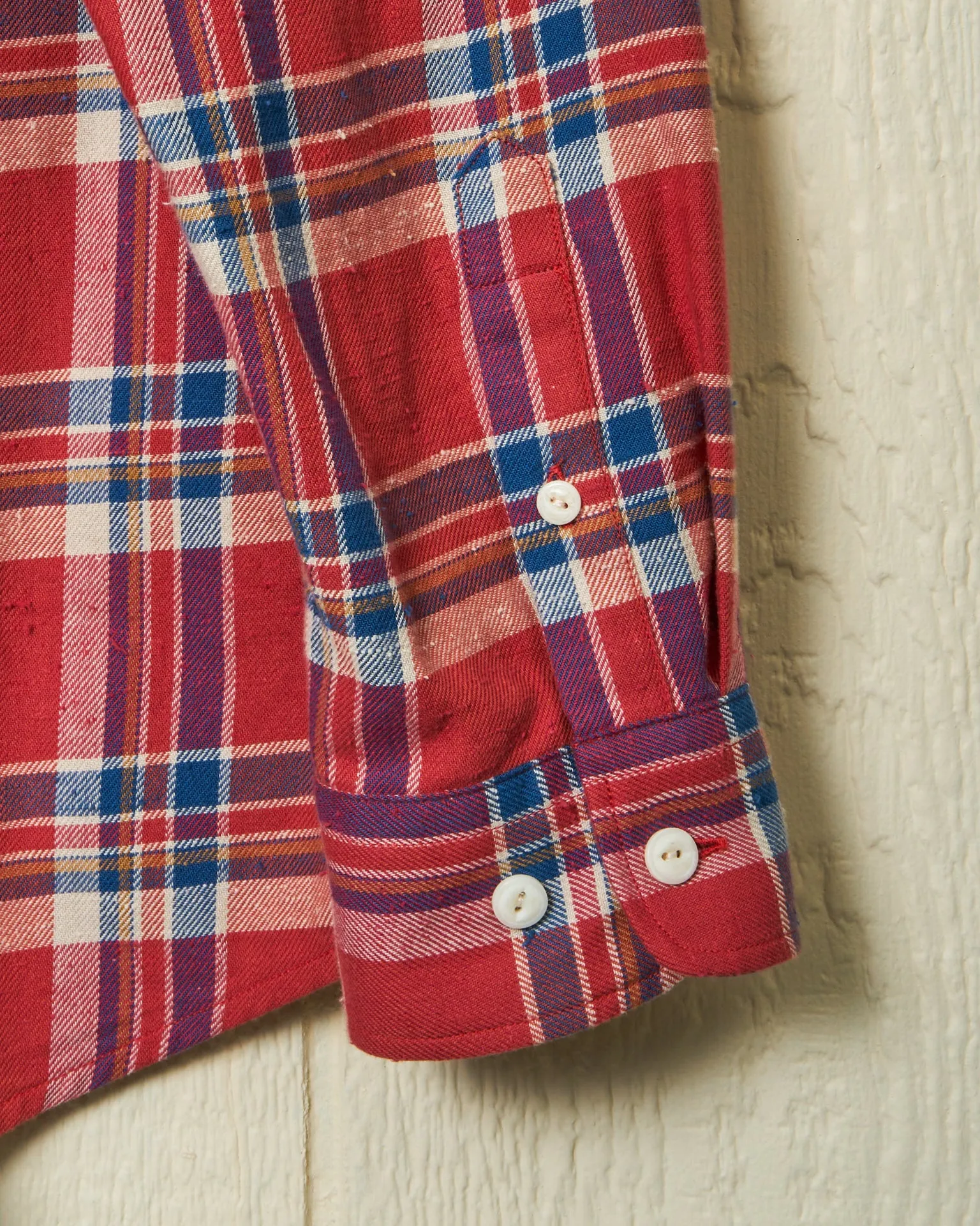 Flannel Chore Shirt in Weathered Red Plaid sold by Quaker Marine Supply product image thumbnail 5
