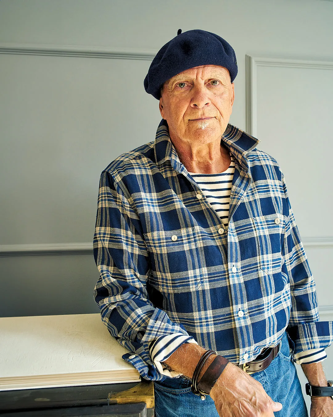 Flannel Chore Shirt in Weathered Navy Plaid sold by Quaker Marine Supply product image thumbnail 2